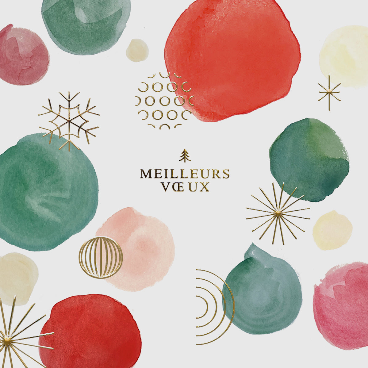 Pois aquarelle | Vœux professionnels • Carte virtuelle • eCard Vidéo photo N° 1