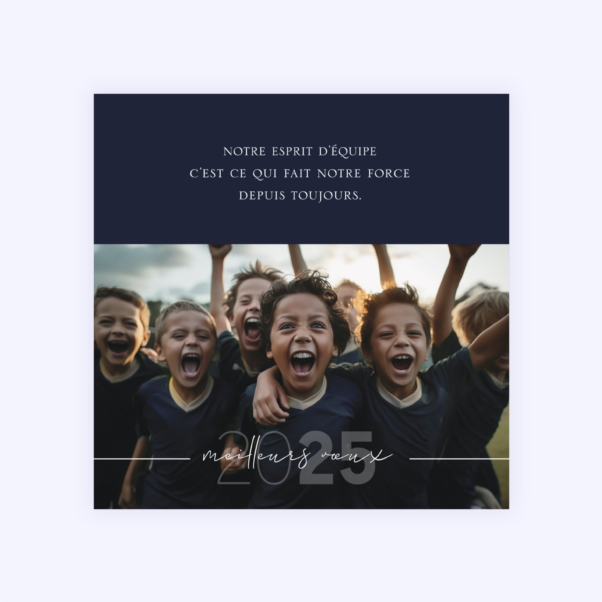 Esprit d'équipe | Vœux professionnels • Carte de voeux photo N° 1