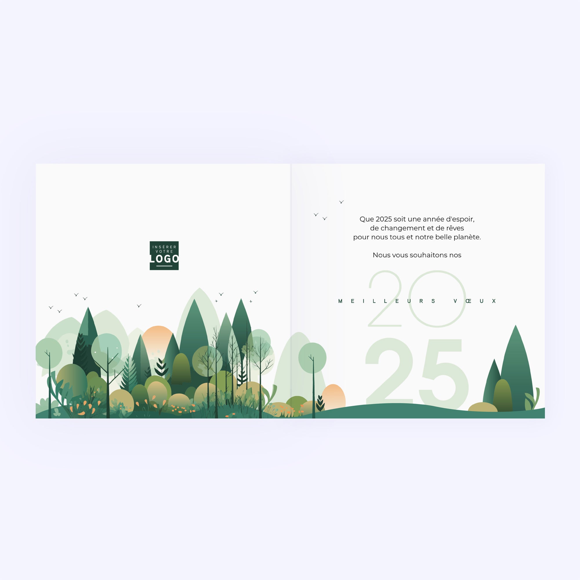Forest graphik | Vœux professionnels • Carte de voeux photo N° 2