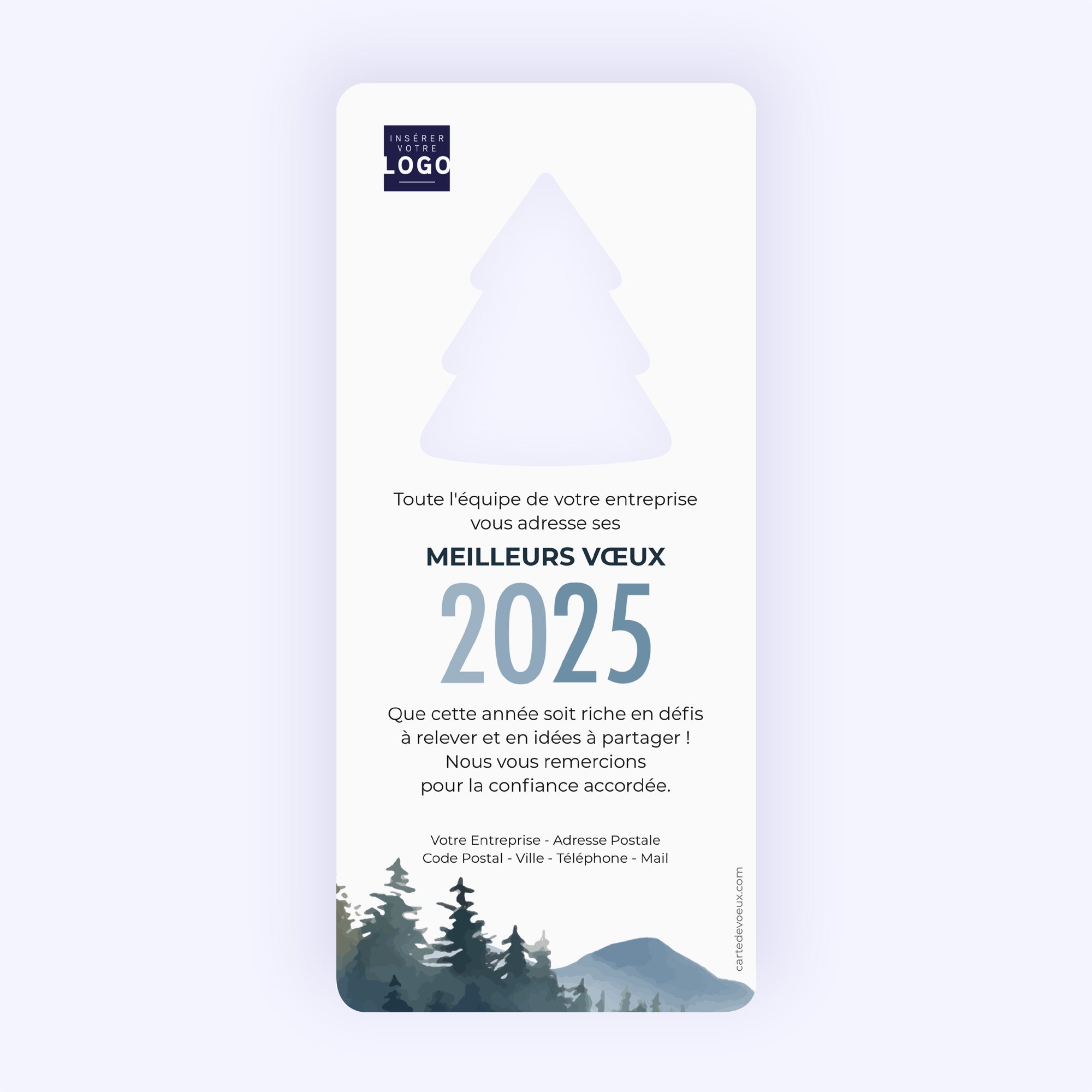 Paysage montagnard | Vœux professionnels • Carte de voeux photo N° 2