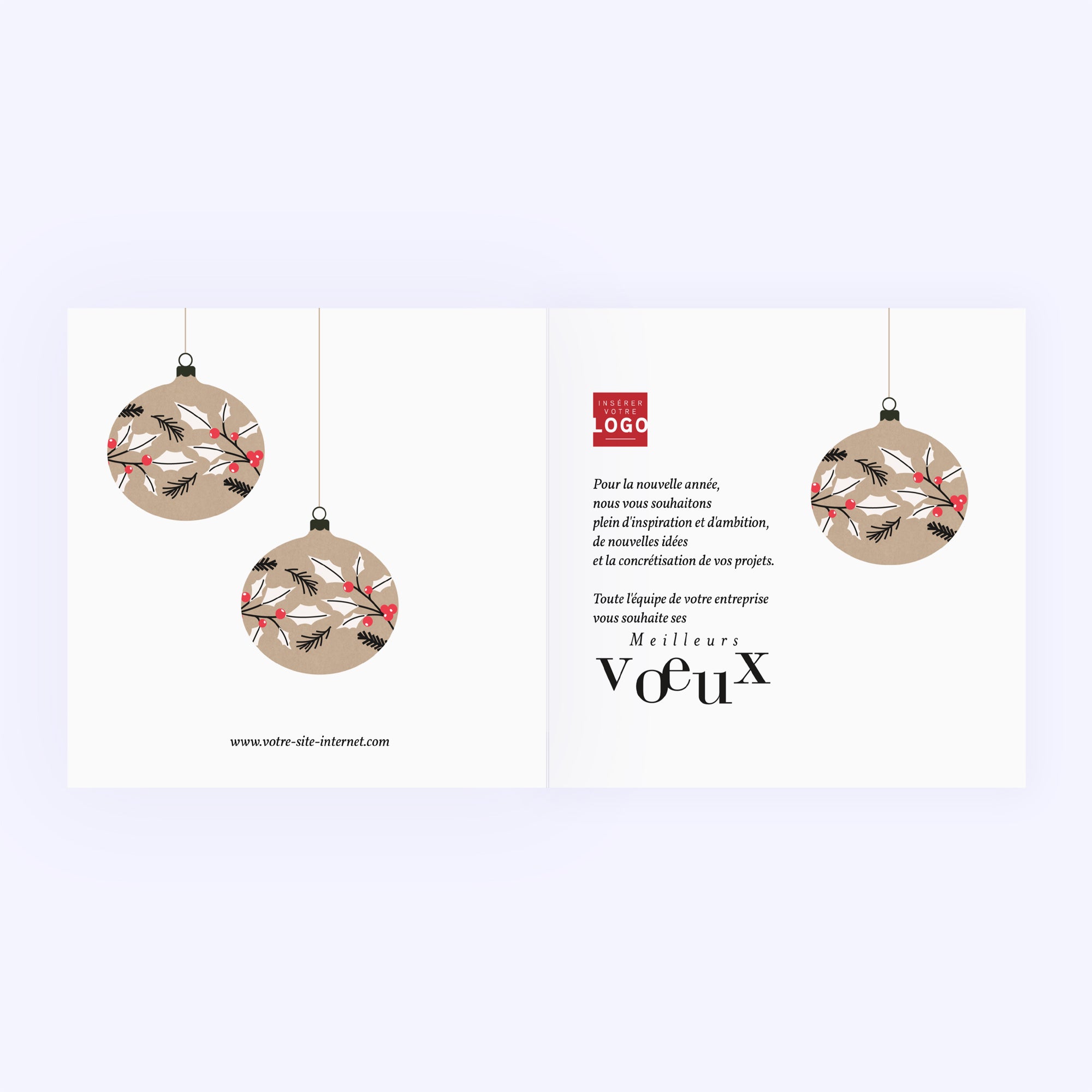 Boule de Noël | Vœux professionnels • Carte de voeux photo N° 2