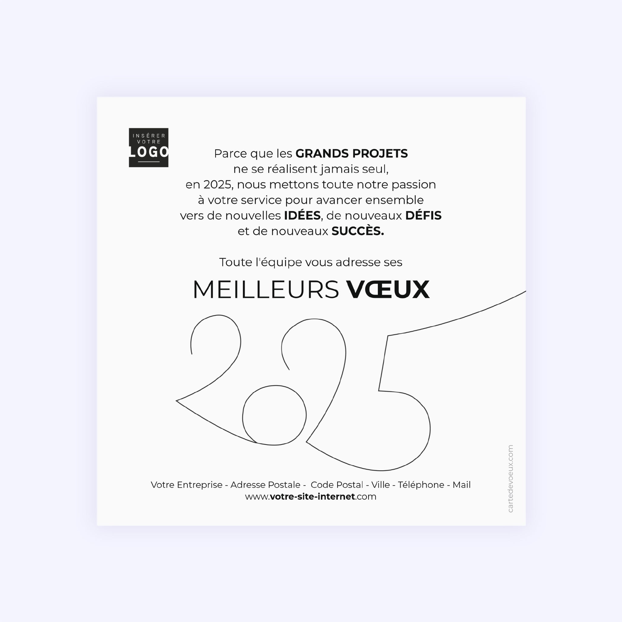 Douces courbes | Vœux professionnels • Carte de voeux photo N° 2