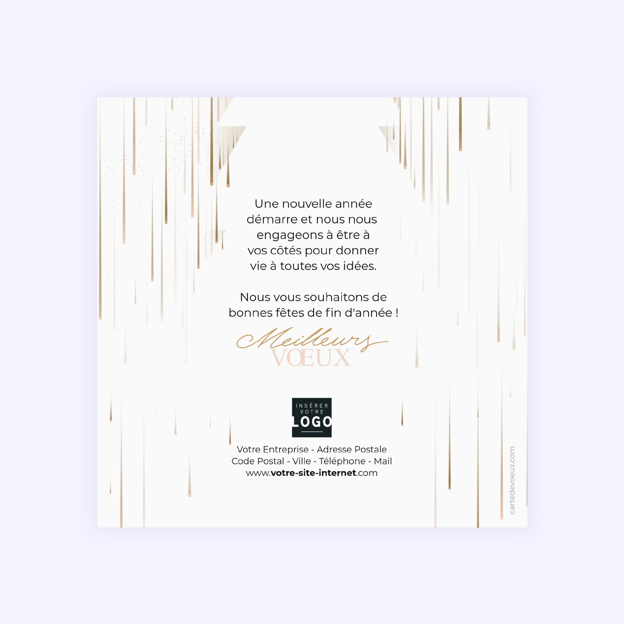 Pluie d'étoiles | Vœux professionnels • Carte de voeux photo N° 2