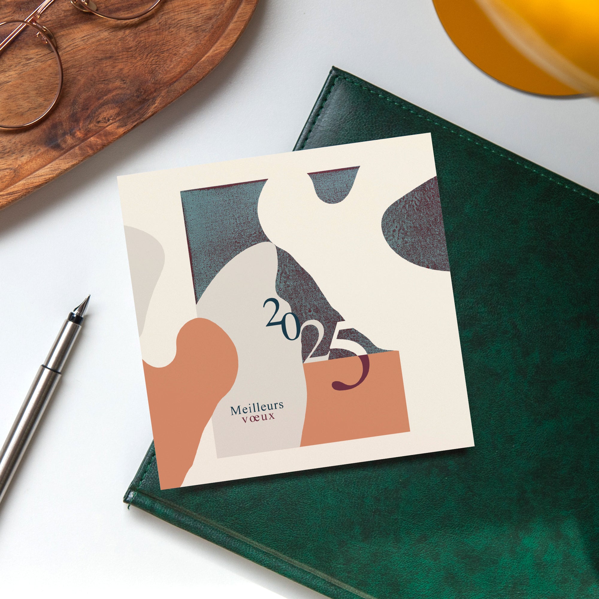 formes organiques | Vœux professionnels • Carte de voeux photo N° 4