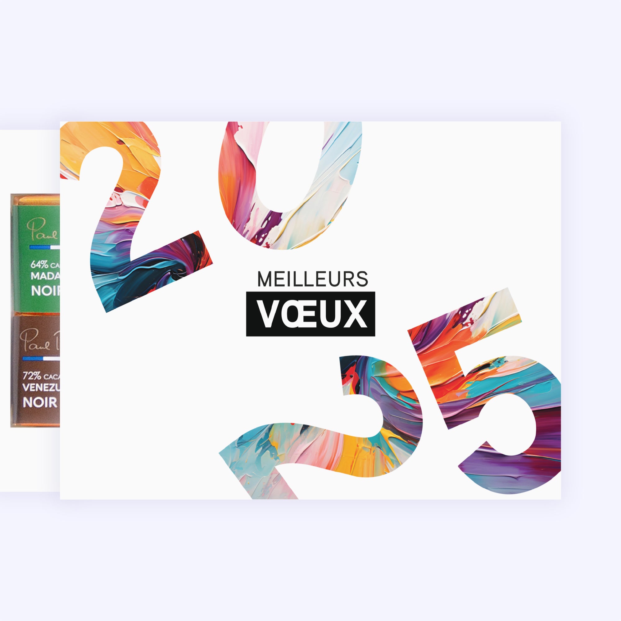 Projections colorées | Vœux professionnels • Carte chocolats photo N° 1