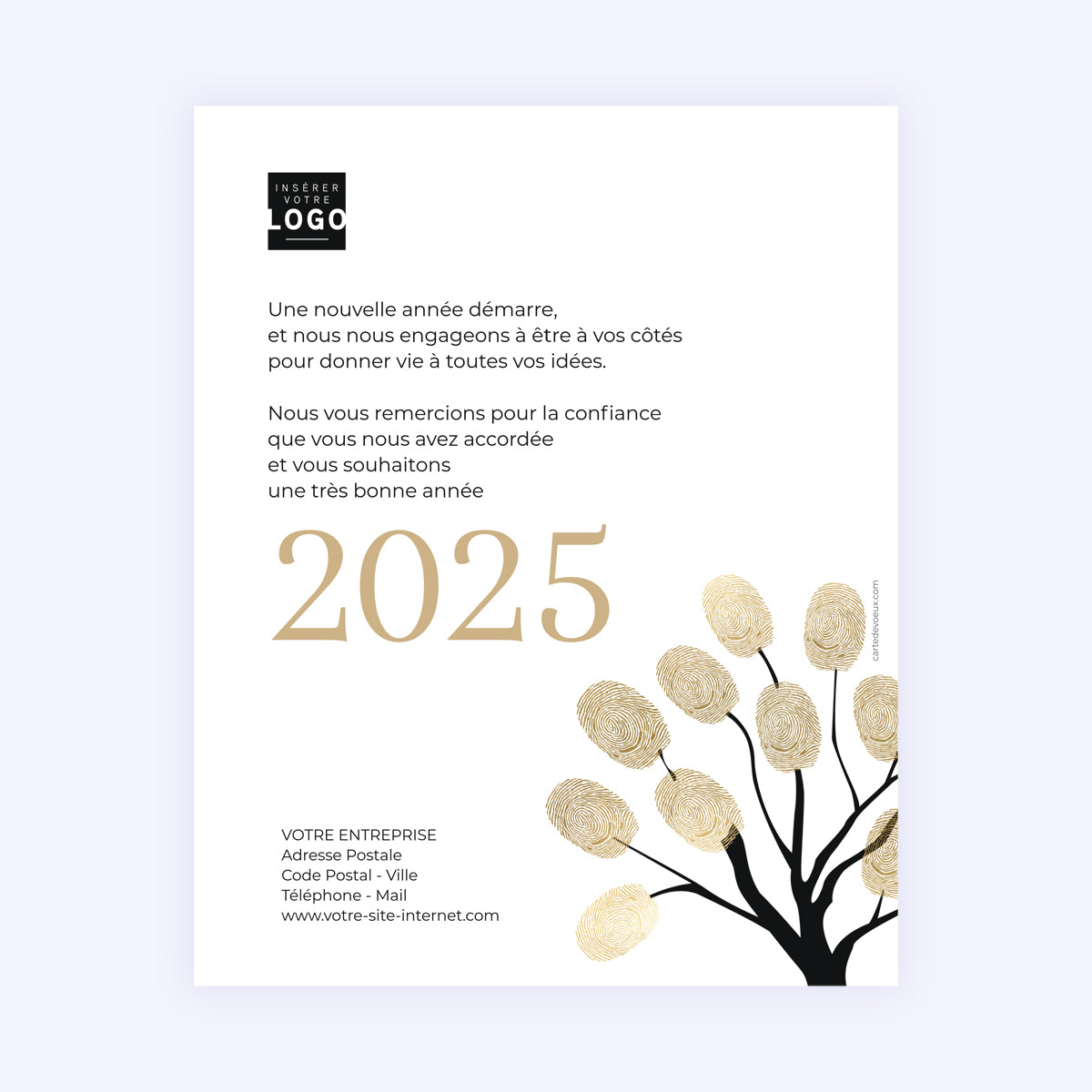 Feuilles d'Or | Vœux professionnels • Carte virtuelle photo N° 1
