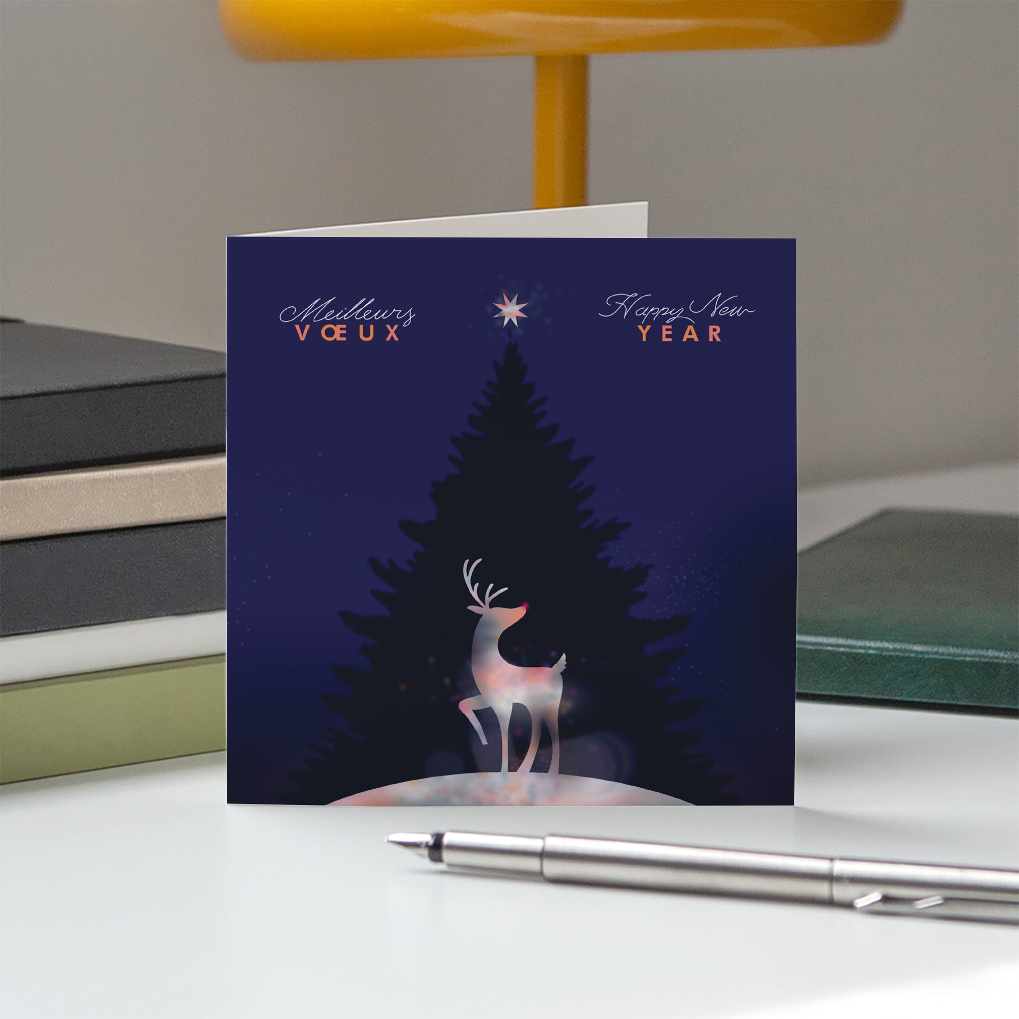 Le renne et l'étoile | Vœux professionnels • Carte de voeux photo N° 5