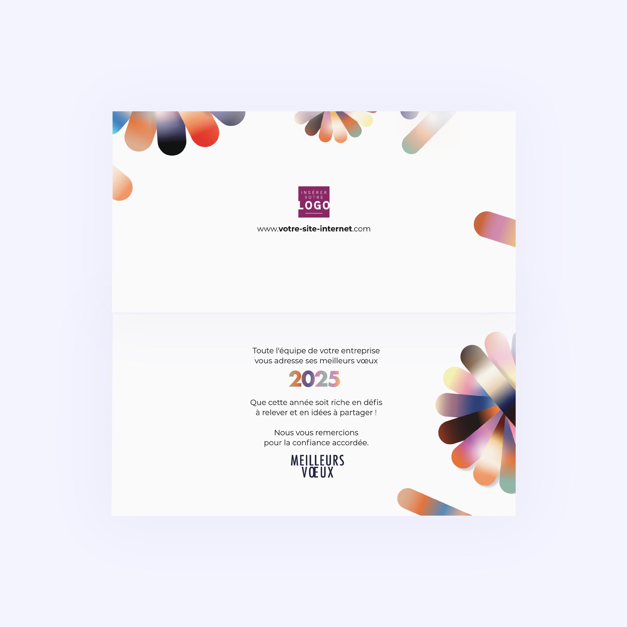 Geometric flowers | Vœux professionnels • Carte de voeux photo N° 2