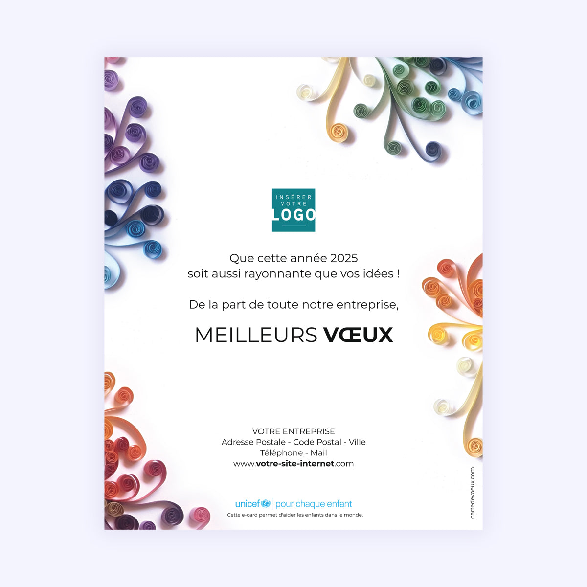 Sapin serpentin | Vœux professionnels • Carte virtuelle photo N° 1