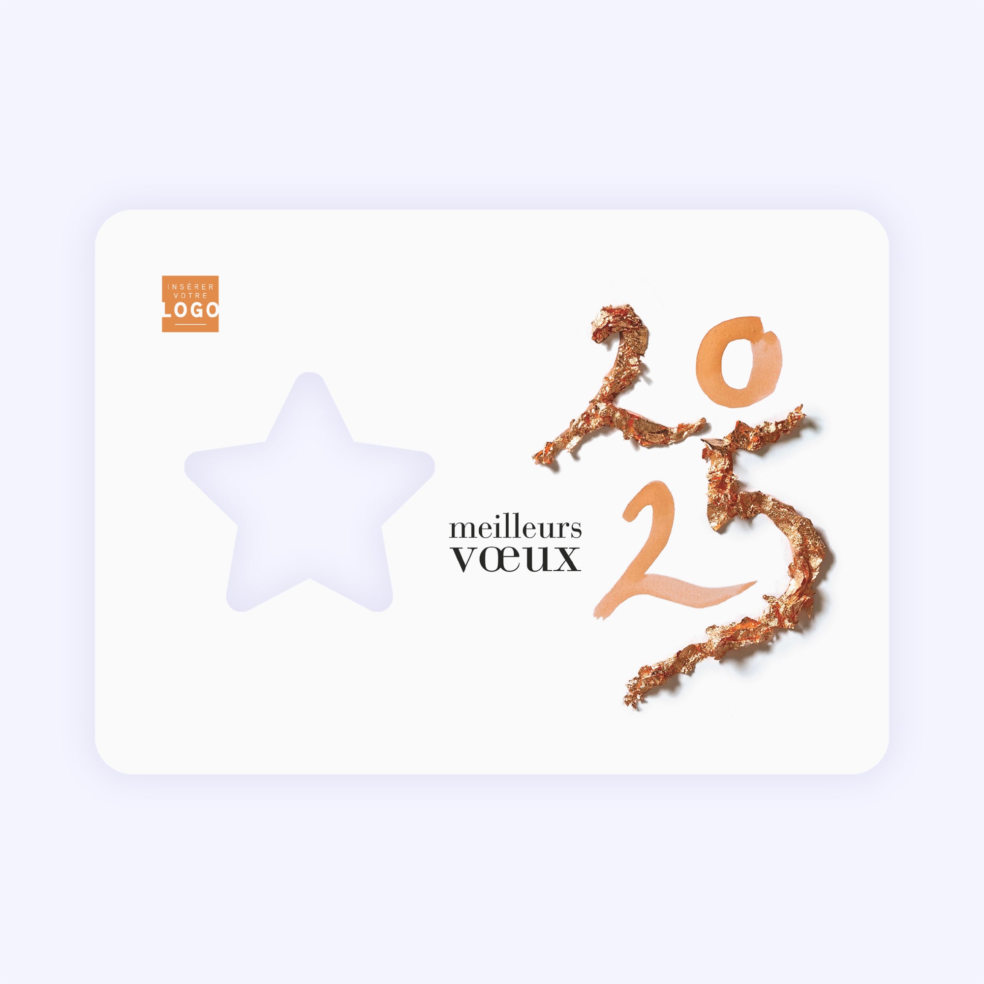 Feuilles de cuivre | Vœux professionnels • Carte de voeux photo N° 1