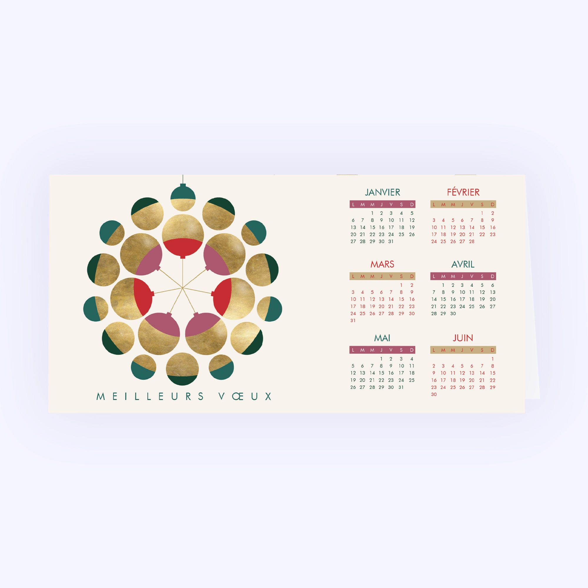 Orbite dorée | Vœux professionnels • Calendrier professionnel photo N° 1