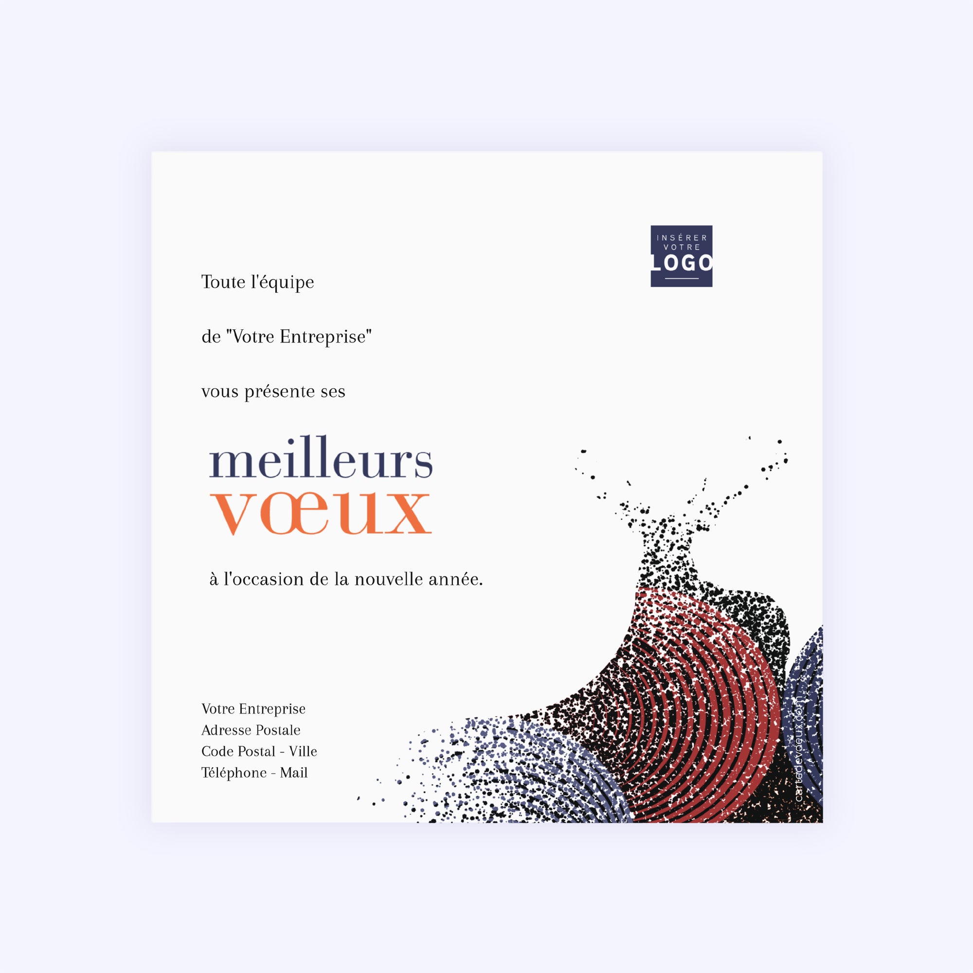 Renne graphique | Vœux professionnels • Carte de voeux photo N° 2