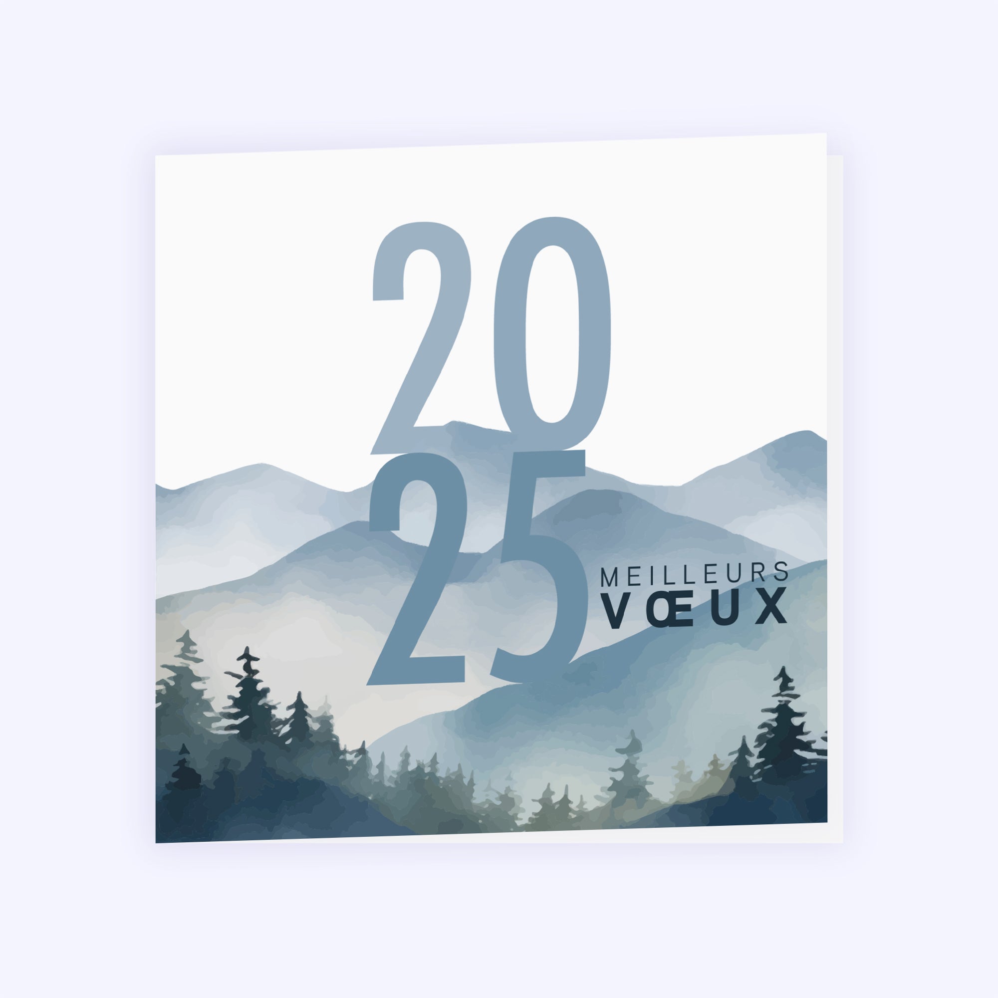 Paysage montagnard | Vœux professionnels • Carte de voeux photo N° 1