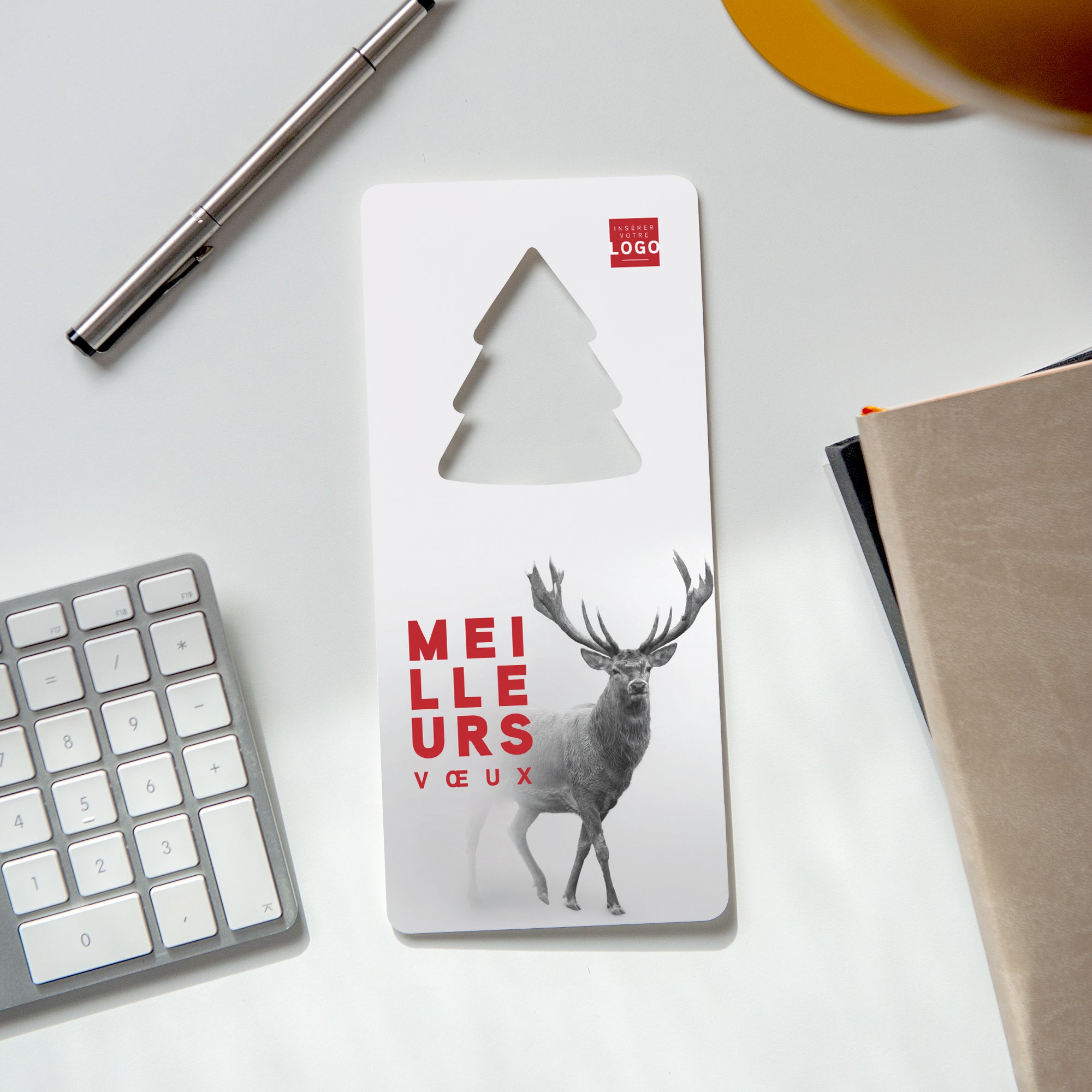L'approche du cerf | Vœux professionnels • Carte de voeux photo N° 4