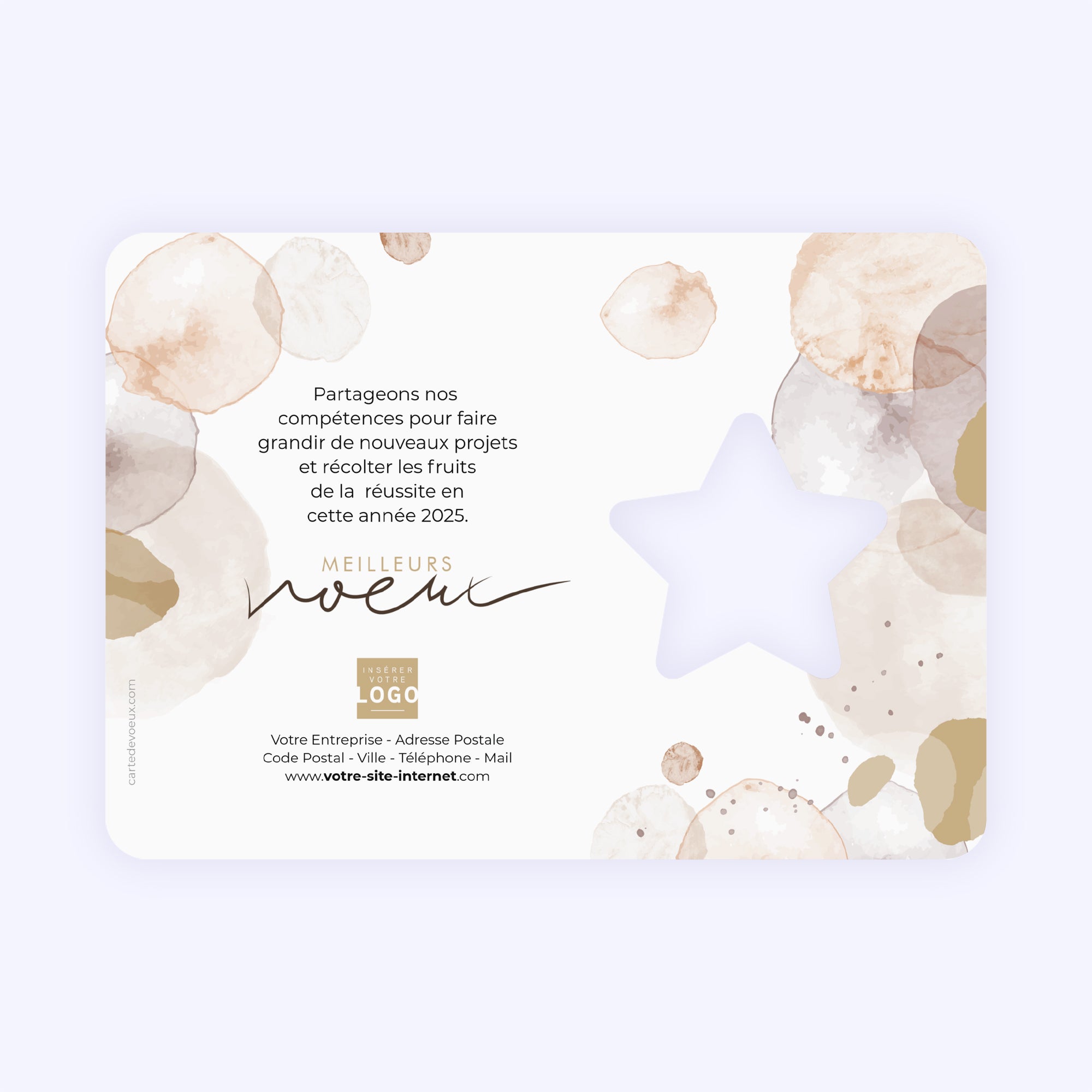 Cercles aquarelle | Vœux professionnels • Carte de voeux photo N° 2
