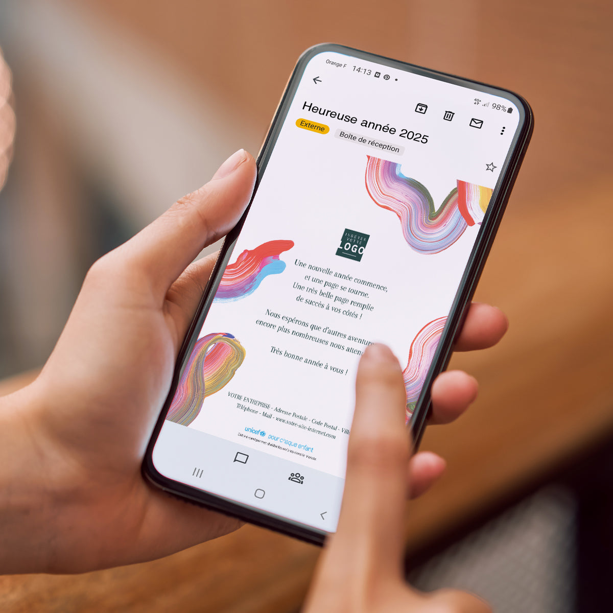 Vœux colorés | Vœux professionnels • Carte virtuelle photo N° 2