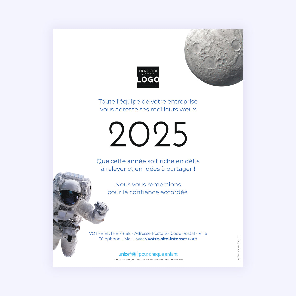 Viser la lune | Vœux professionnels • Carte virtuelle photo N° 1