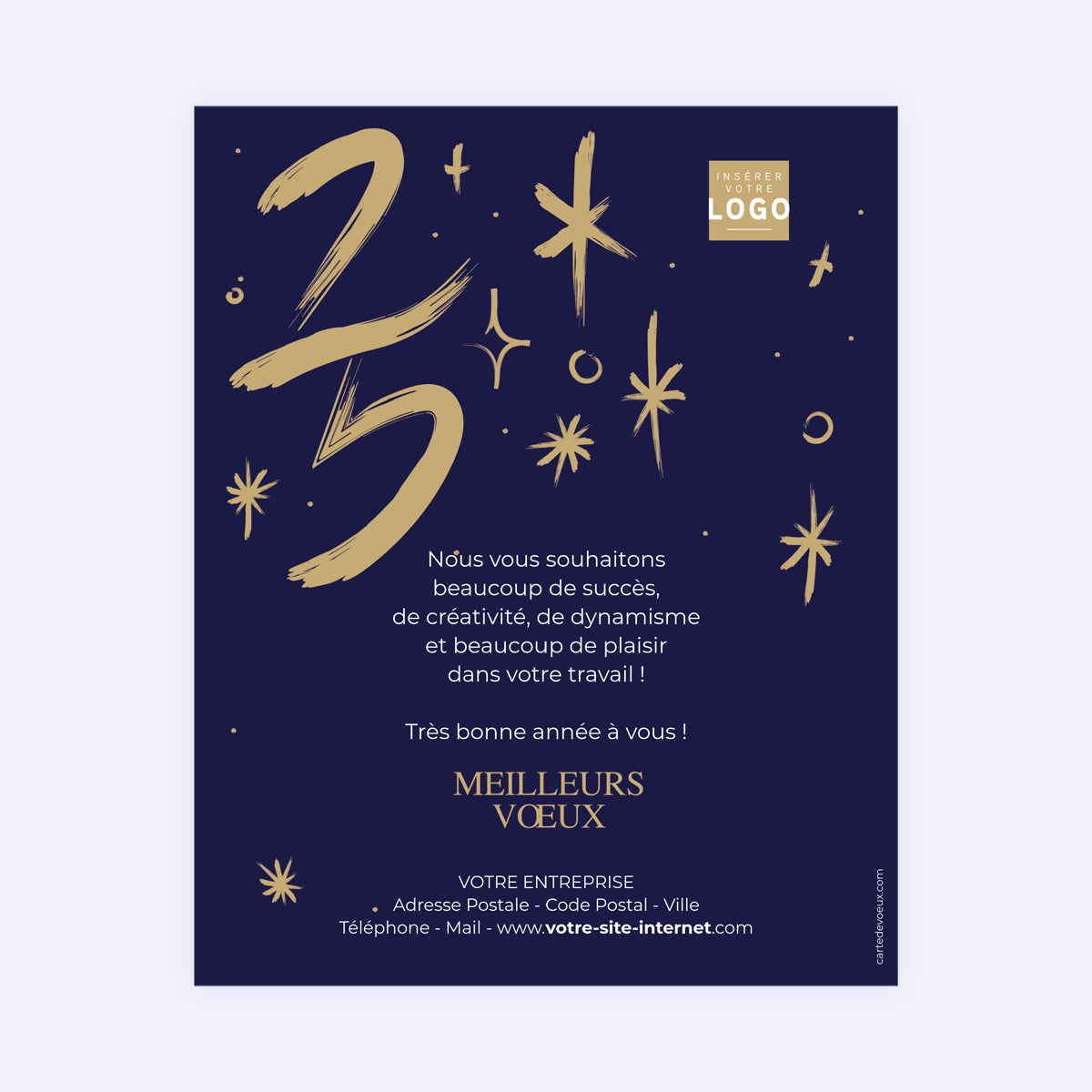 Gold marker | Vœux professionnels • Carte virtuelle photo N° 1