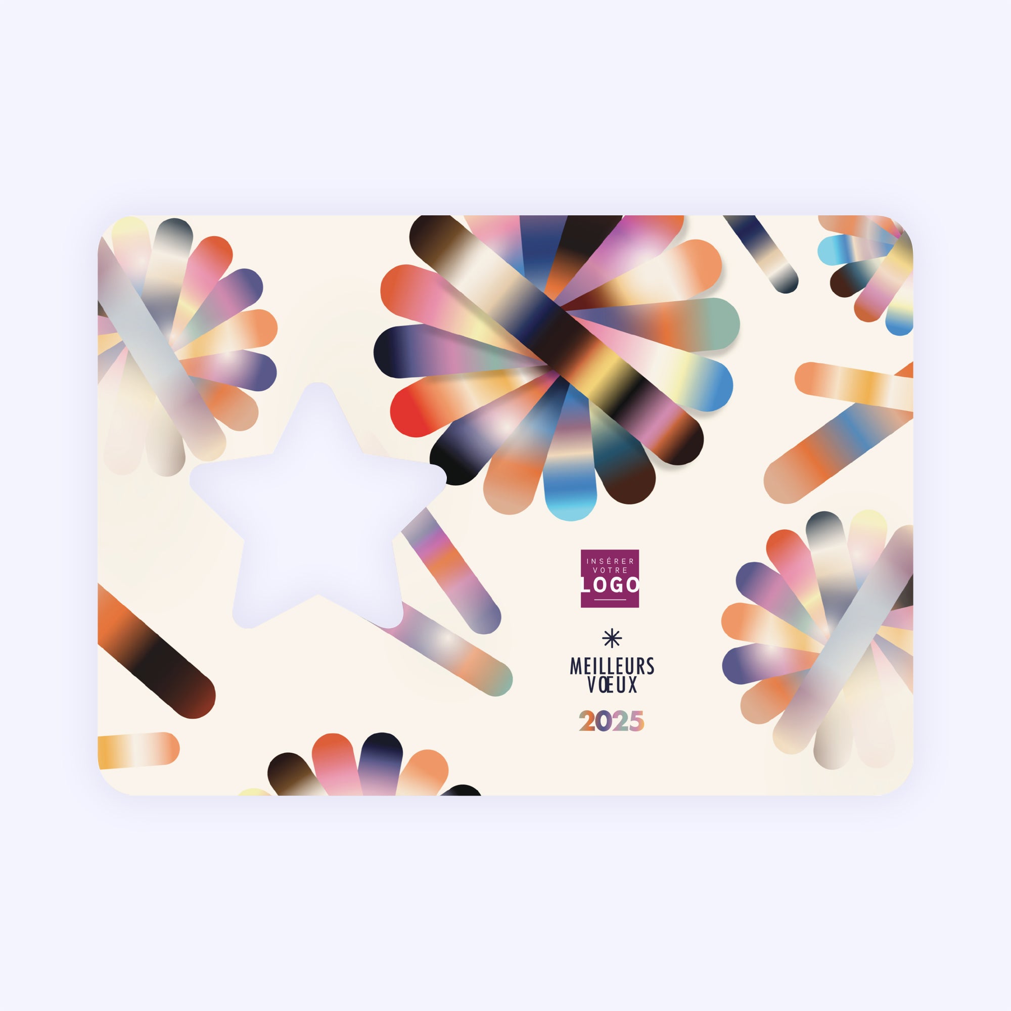 Geometric flowers | Vœux professionnels • Carte de voeux photo N° 1