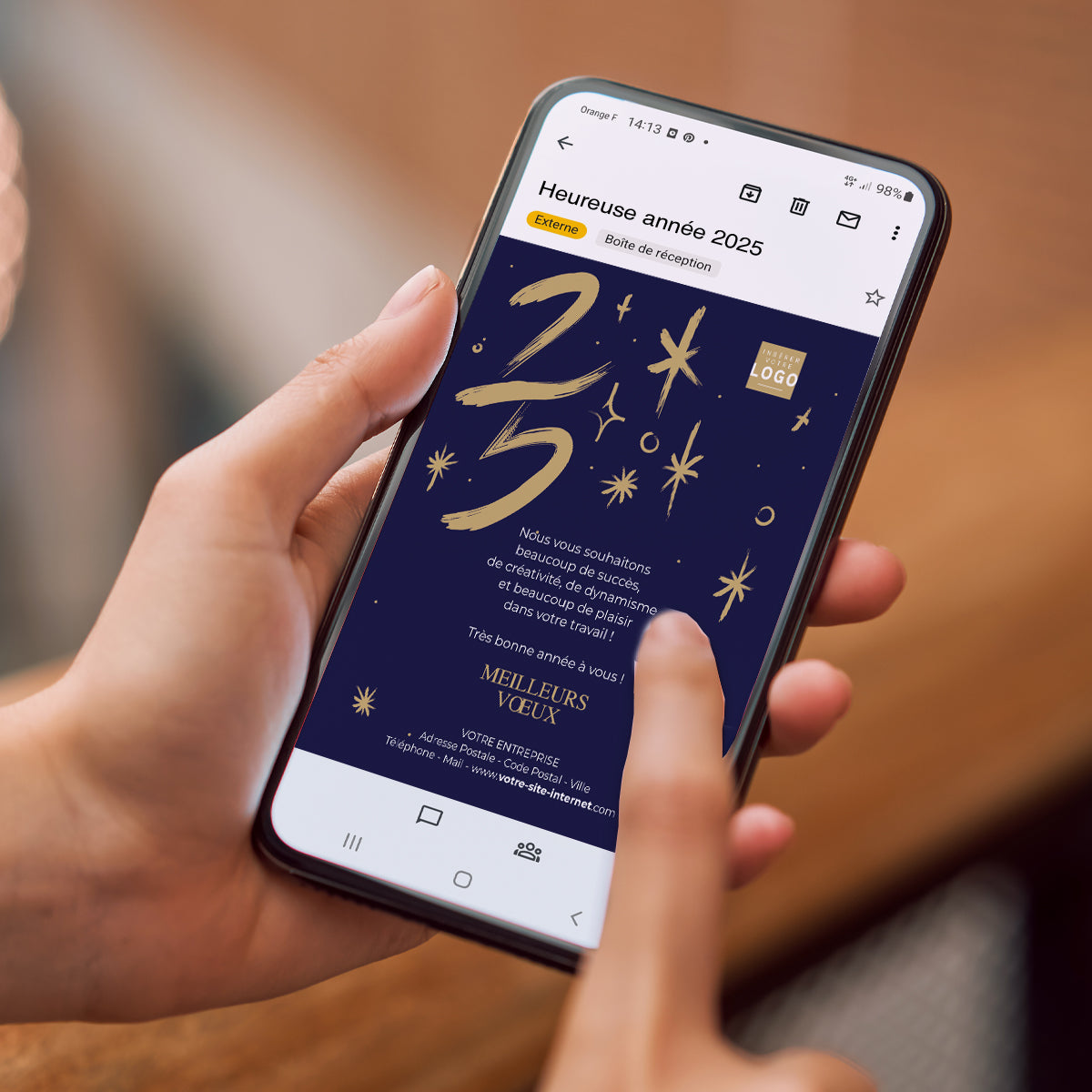 Gold marker | Vœux professionnels • Carte virtuelle photo N° 2
