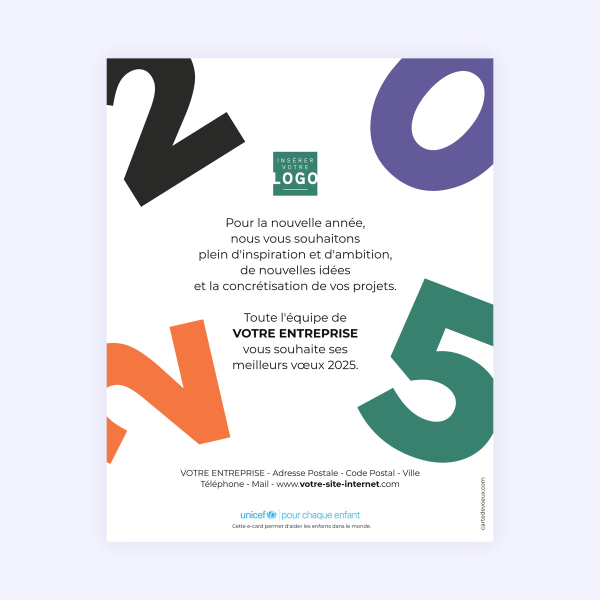 Année graphique | Vœux professionnels • Carte virtuelle photo N° 1