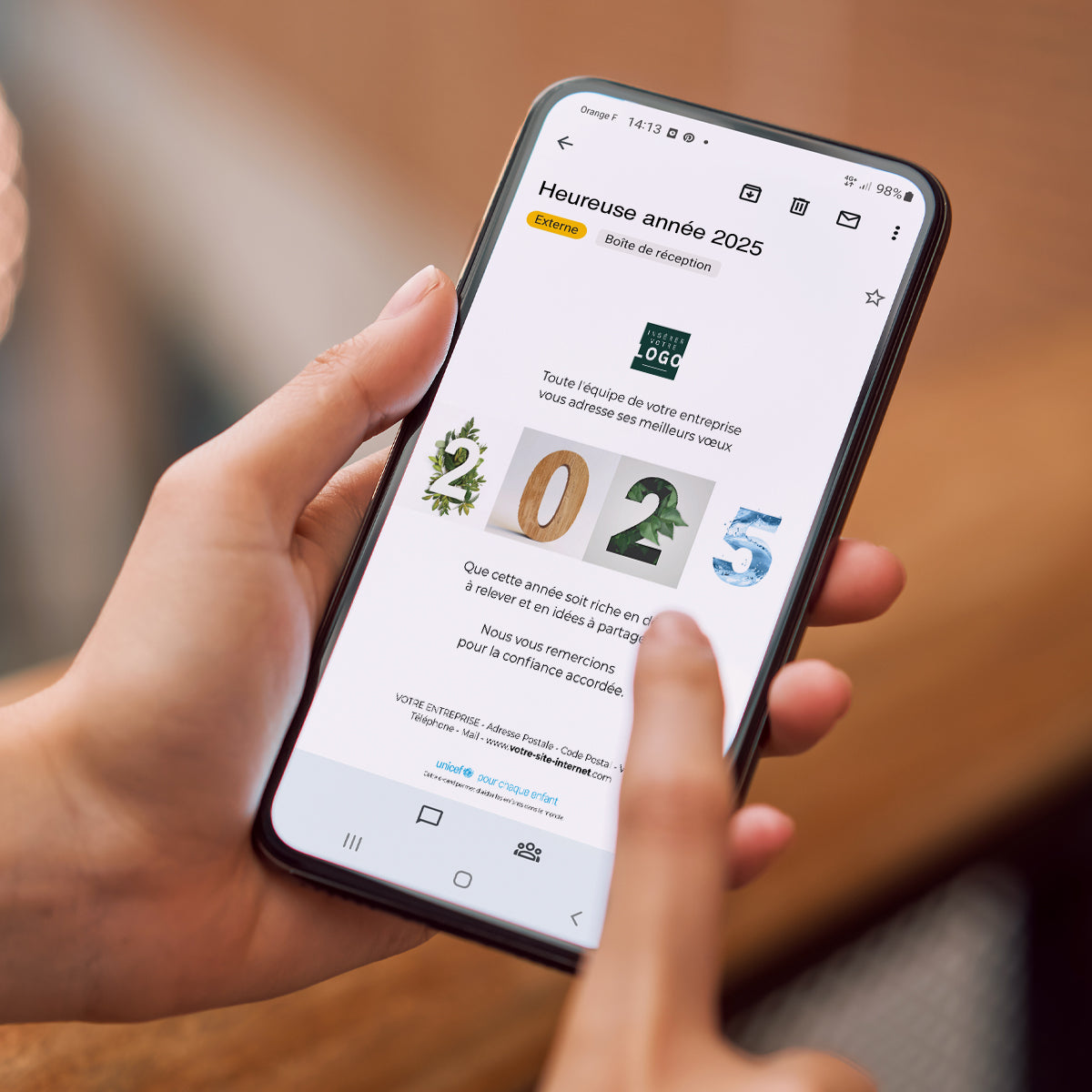 Eléments naturels | Vœux professionnels • Carte virtuelle photo N° 2