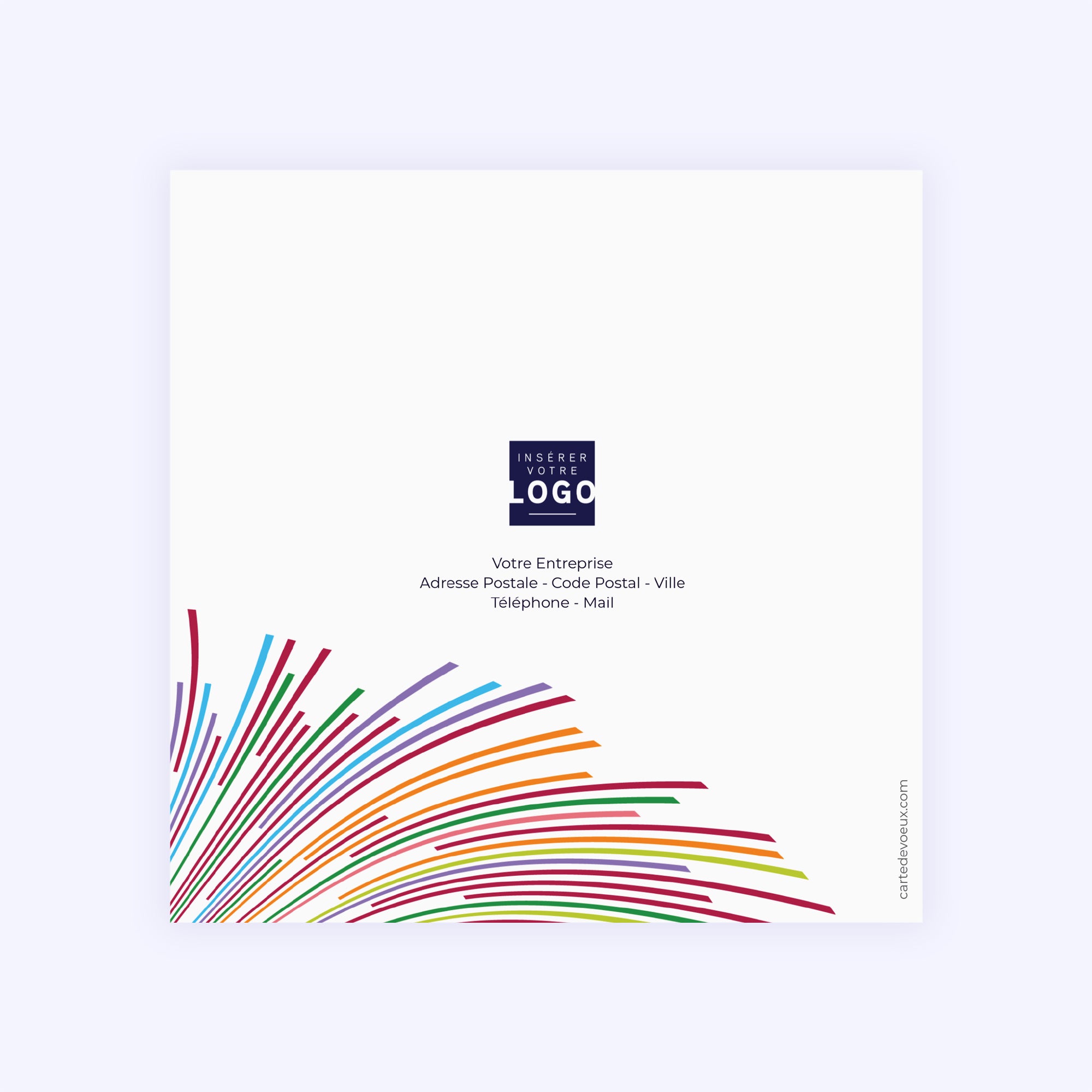 Faisceaux colorés | Vœux professionnels • Carte de voeux photo N° 3