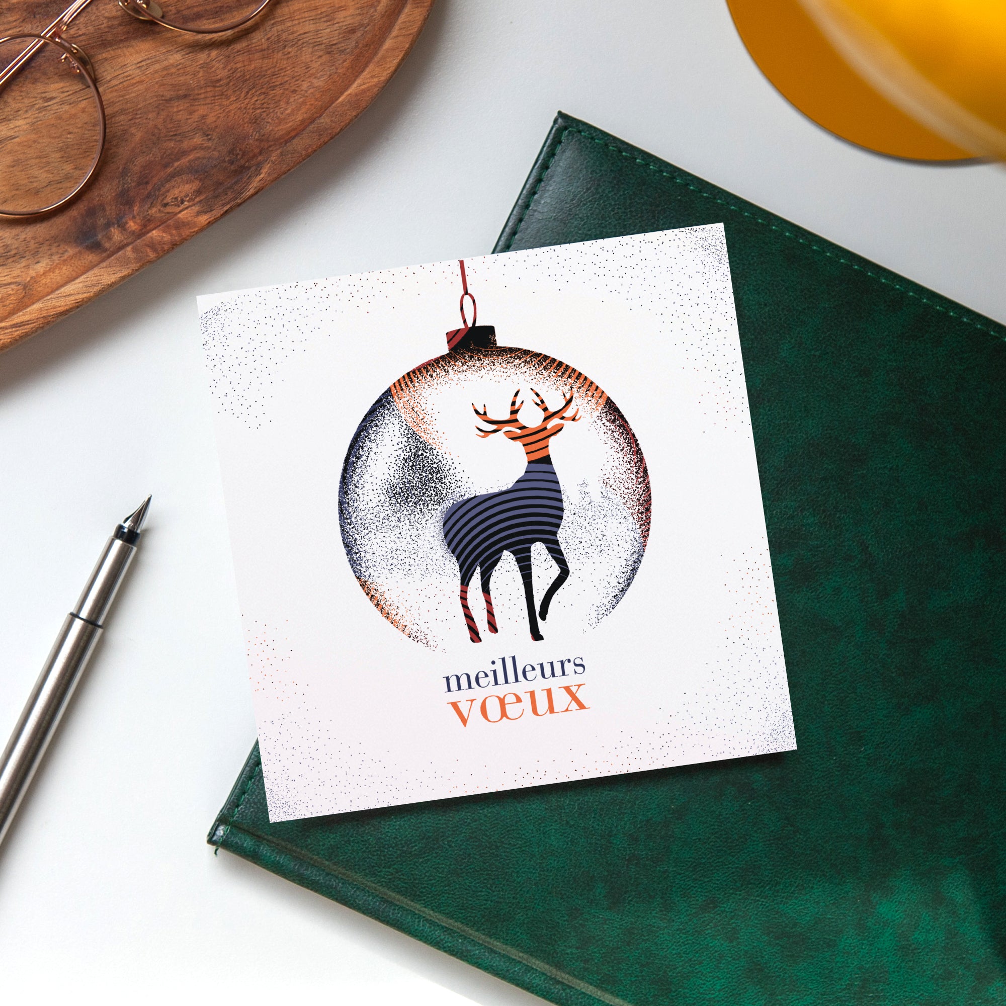Renne graphique | Vœux professionnels • Carte de voeux photo N° 4