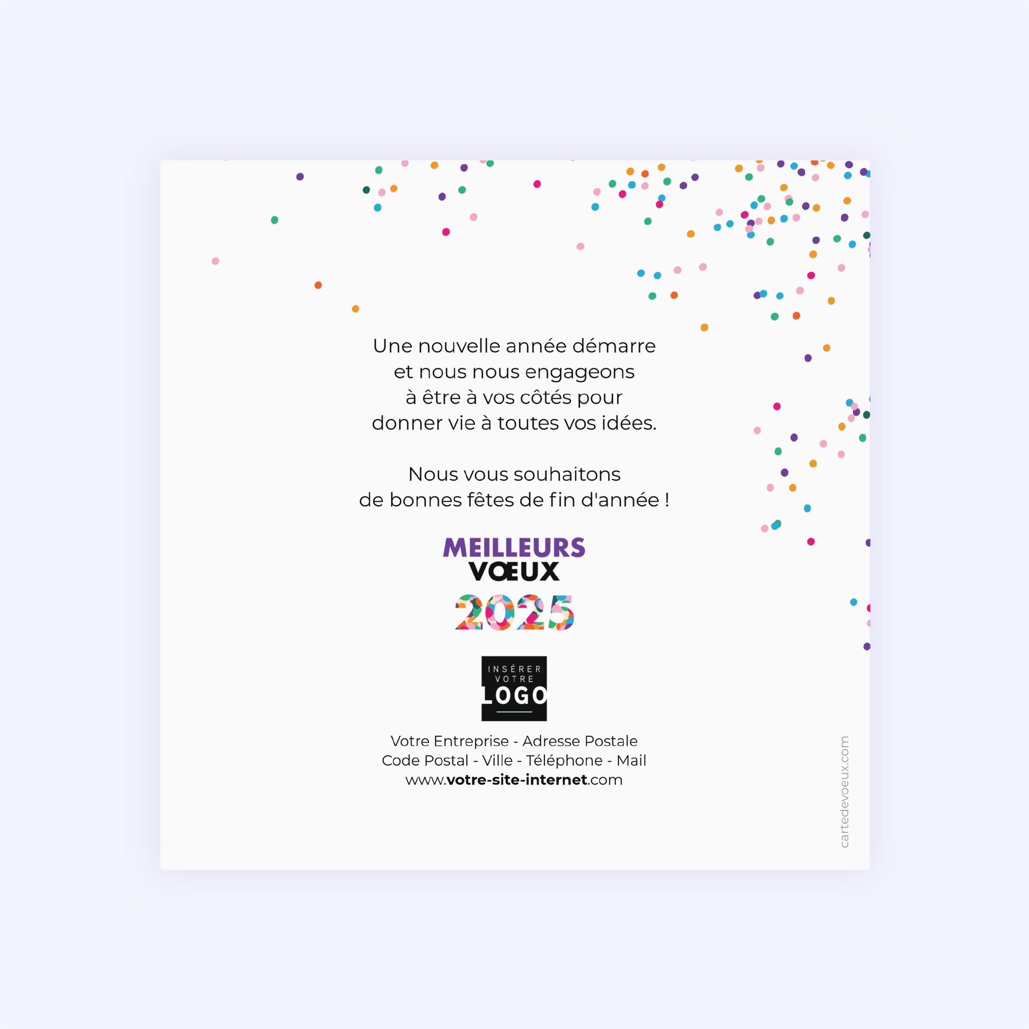 Planète confettis | Vœux professionnels • Carte de voeux photo N° 2