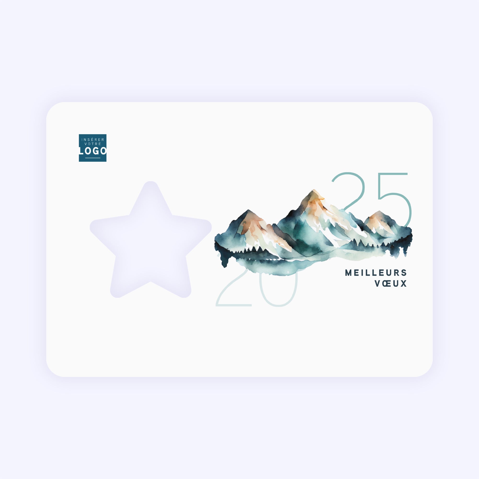 Montagnes graphiques | Vœux professionnels • Carte de voeux photo N° 1