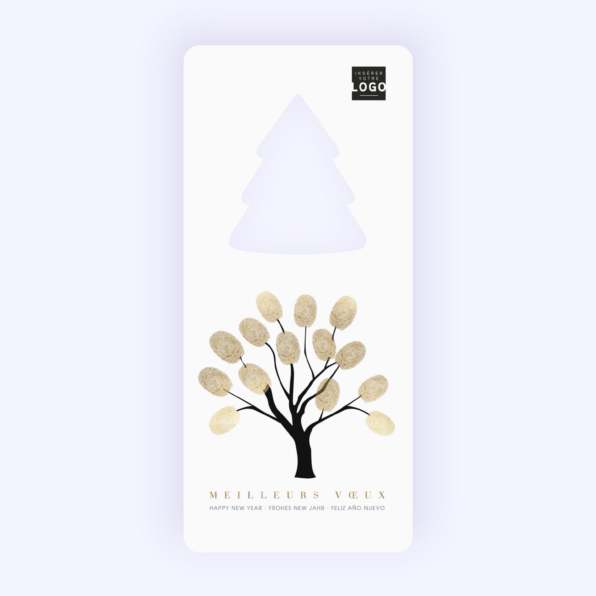 Feuilles d'Or | Vœux professionnels • Carte de voeux photo N° 1