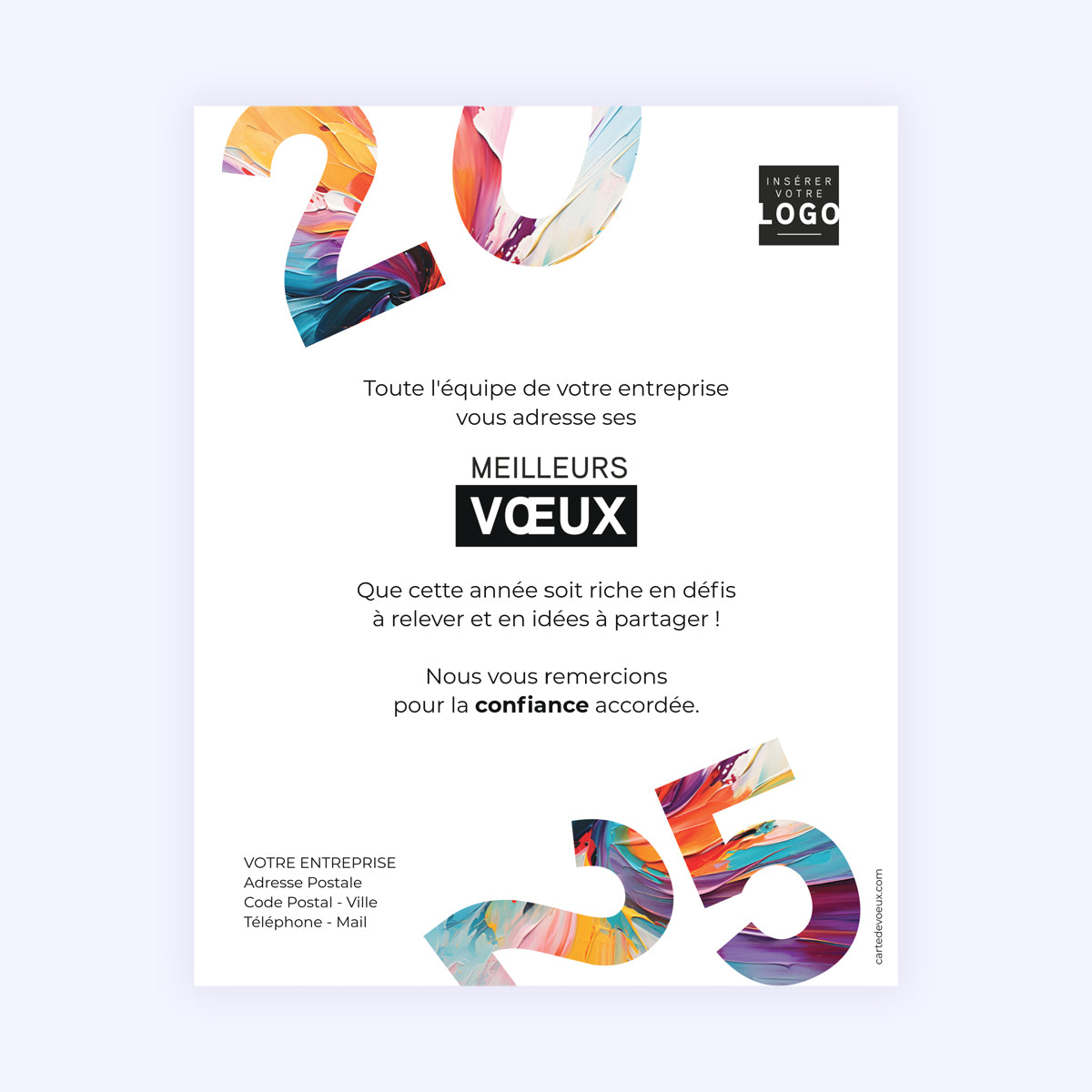 Projections colorées | Vœux professionnels • Carte virtuelle photo N° 1