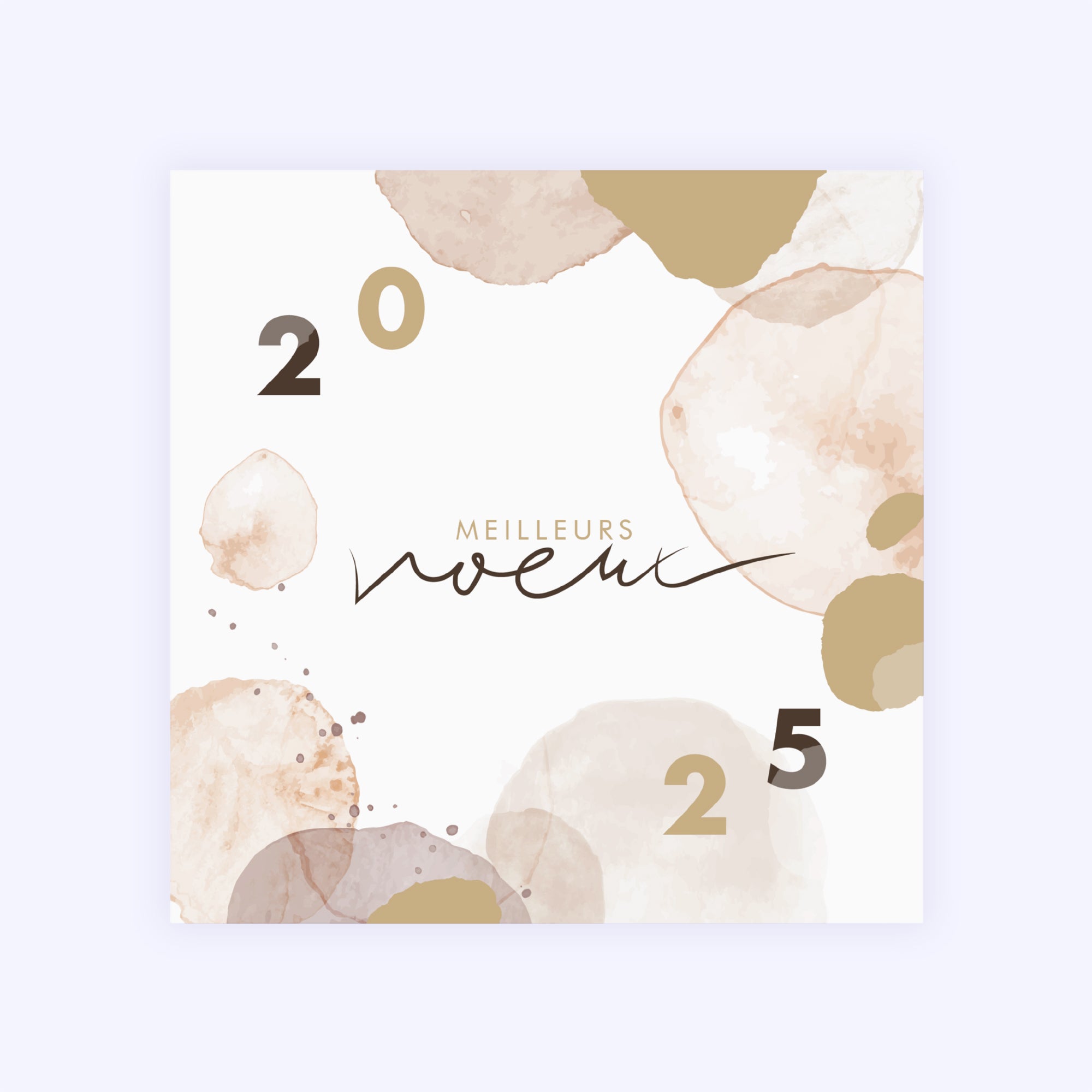 Cercles aquarelle | Vœux professionnels • Carte de voeux photo N° 1
