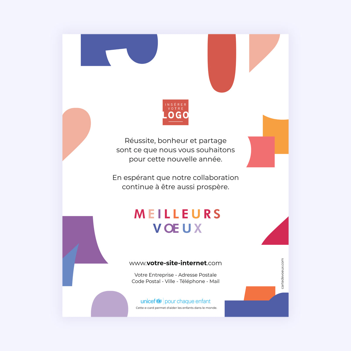 Structure colorée | Vœux professionnels • Carte virtuelle photo N° 1