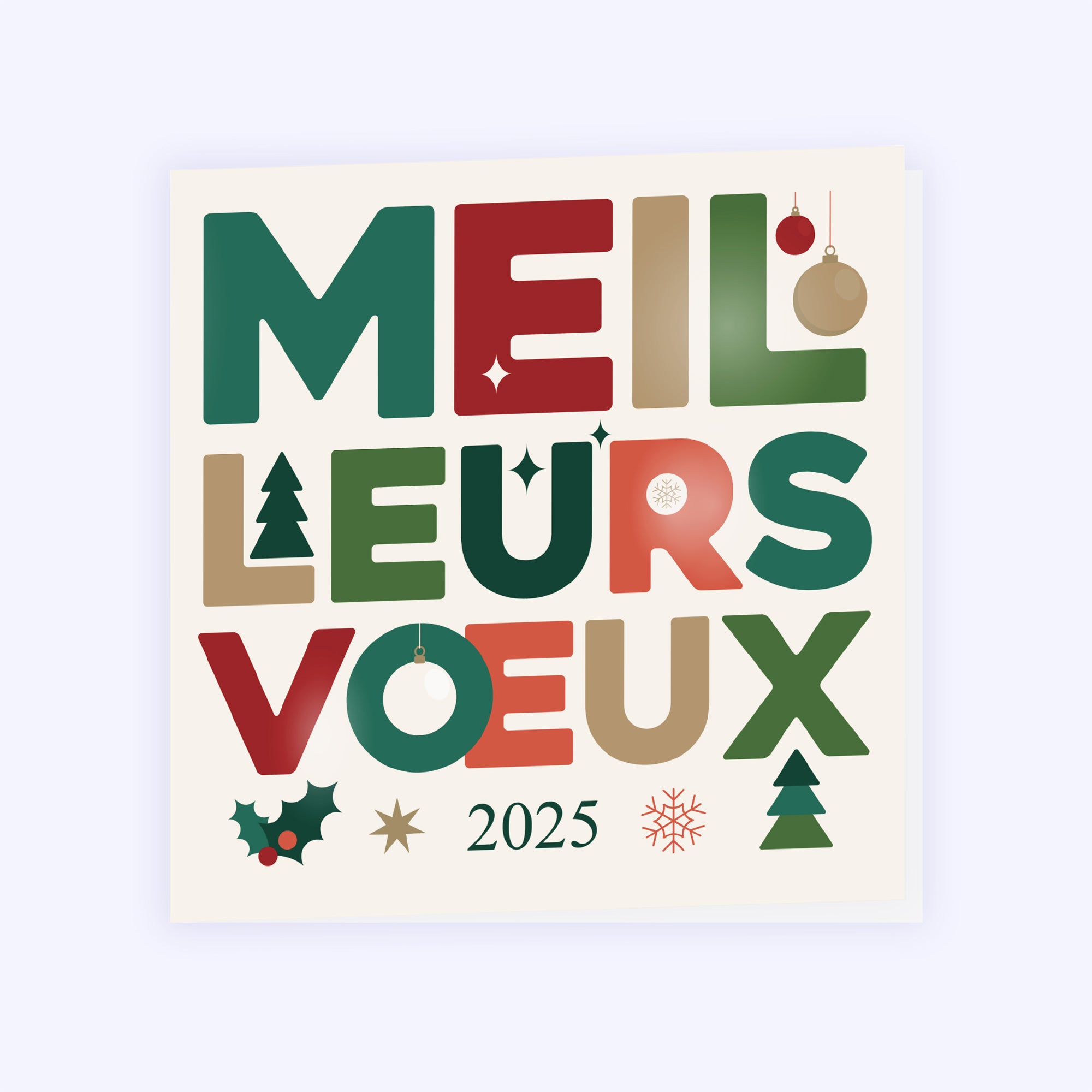 Xmas typo | Vœux professionnels • Carte de voeux photo N° 1