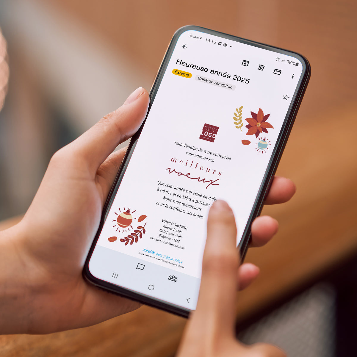 Sapin de Noël végétal | Vœux professionnels • Carte virtuelle photo N° 2