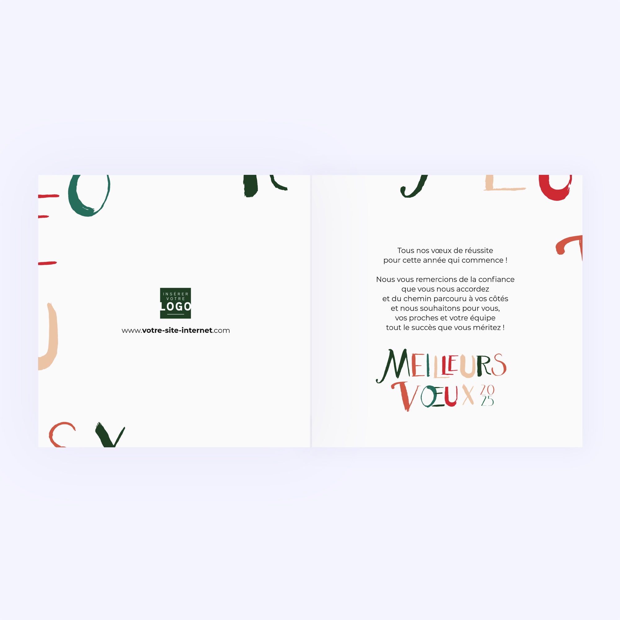 Calligraphie de Noël | Vœux professionnels • Carte de voeux photo N° 2