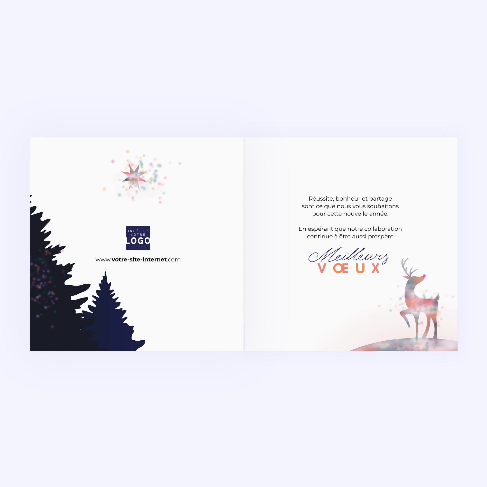 Le renne et l'étoile | Vœux professionnels • Carte de voeux photo N° 2