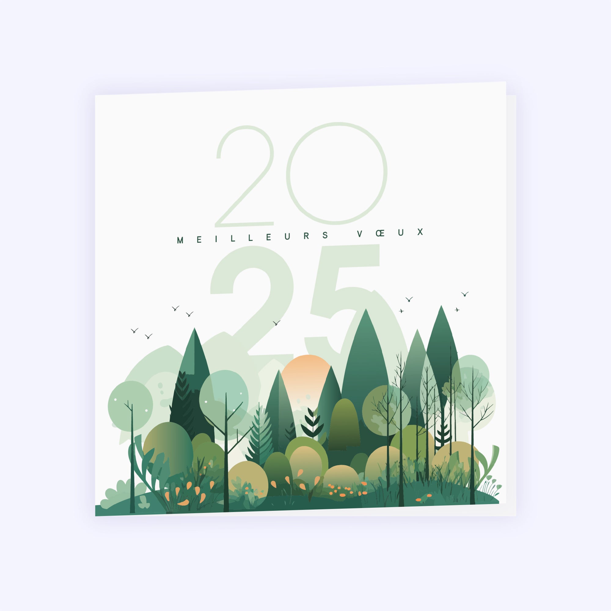 Forest graphik | Vœux professionnels • Carte de voeux photo N° 1