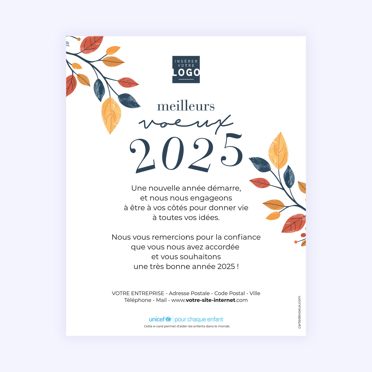 Branche d'arbre | Vœux professionnels • Carte virtuelle photo N° 1
