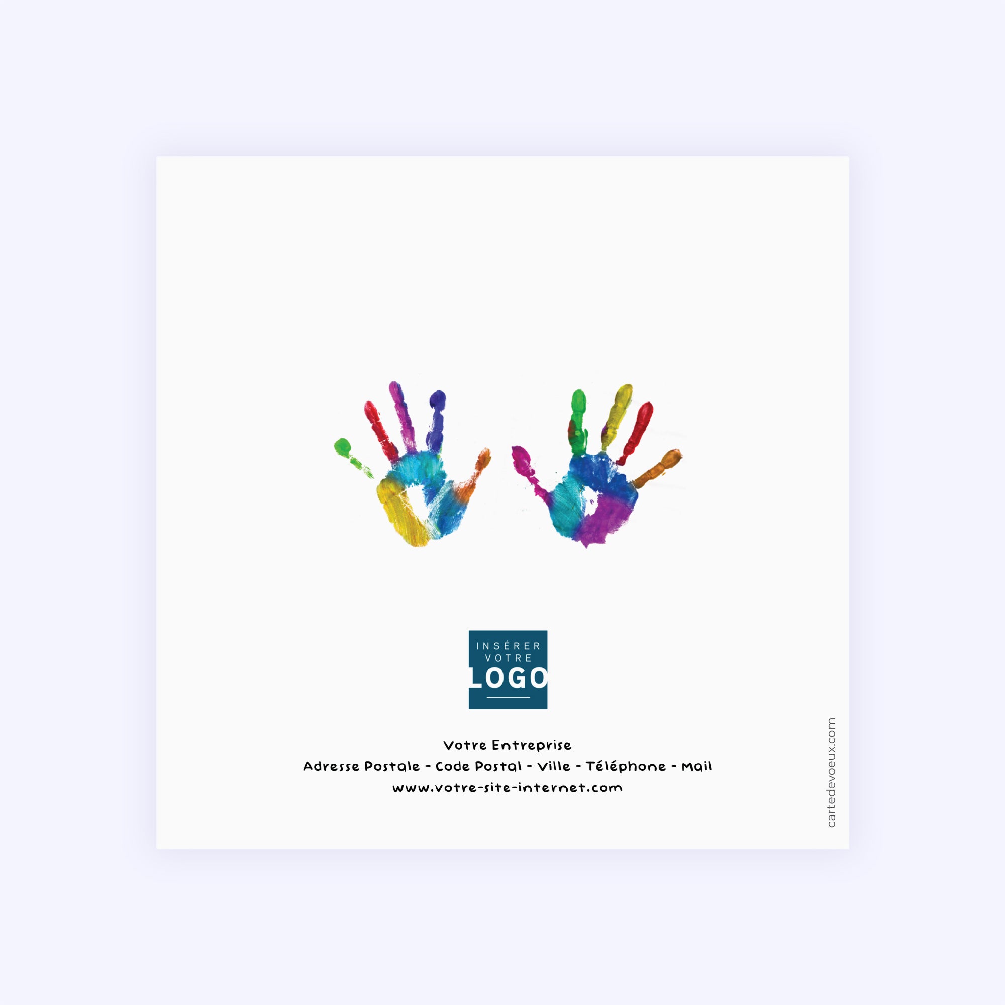 Empreinte colorée | Vœux professionnels • Carte de voeux photo N° 3