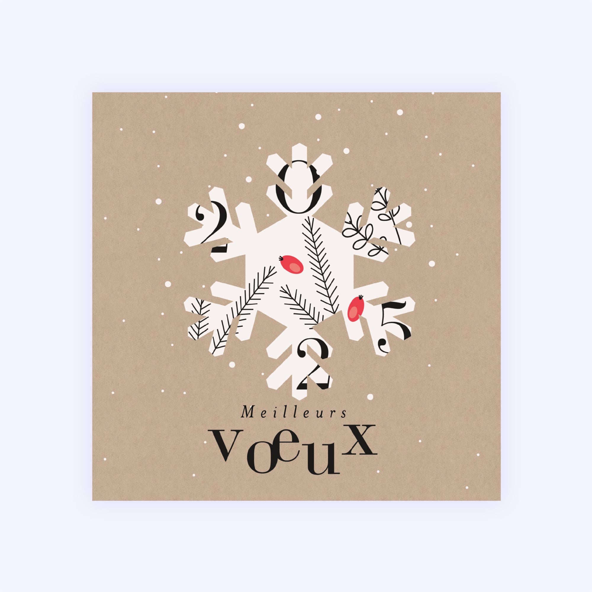 Flocon de Noël | Vœux professionnels • Carte de voeux photo N° 1