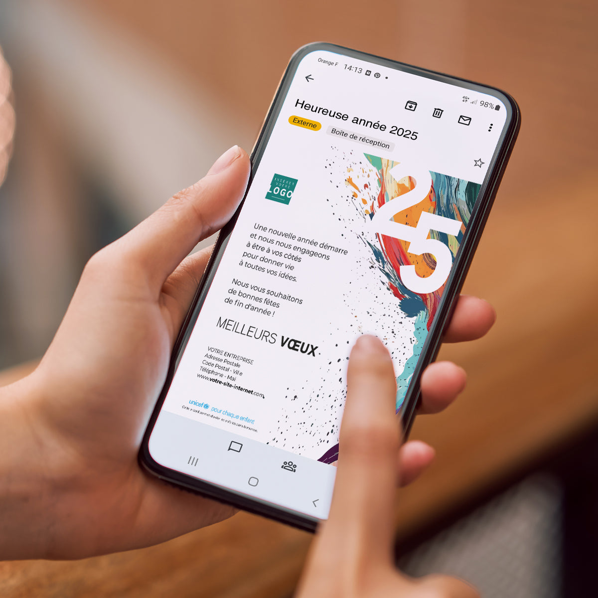 Eclats de couleurs | Vœux professionnels • Carte virtuelle photo N° 2