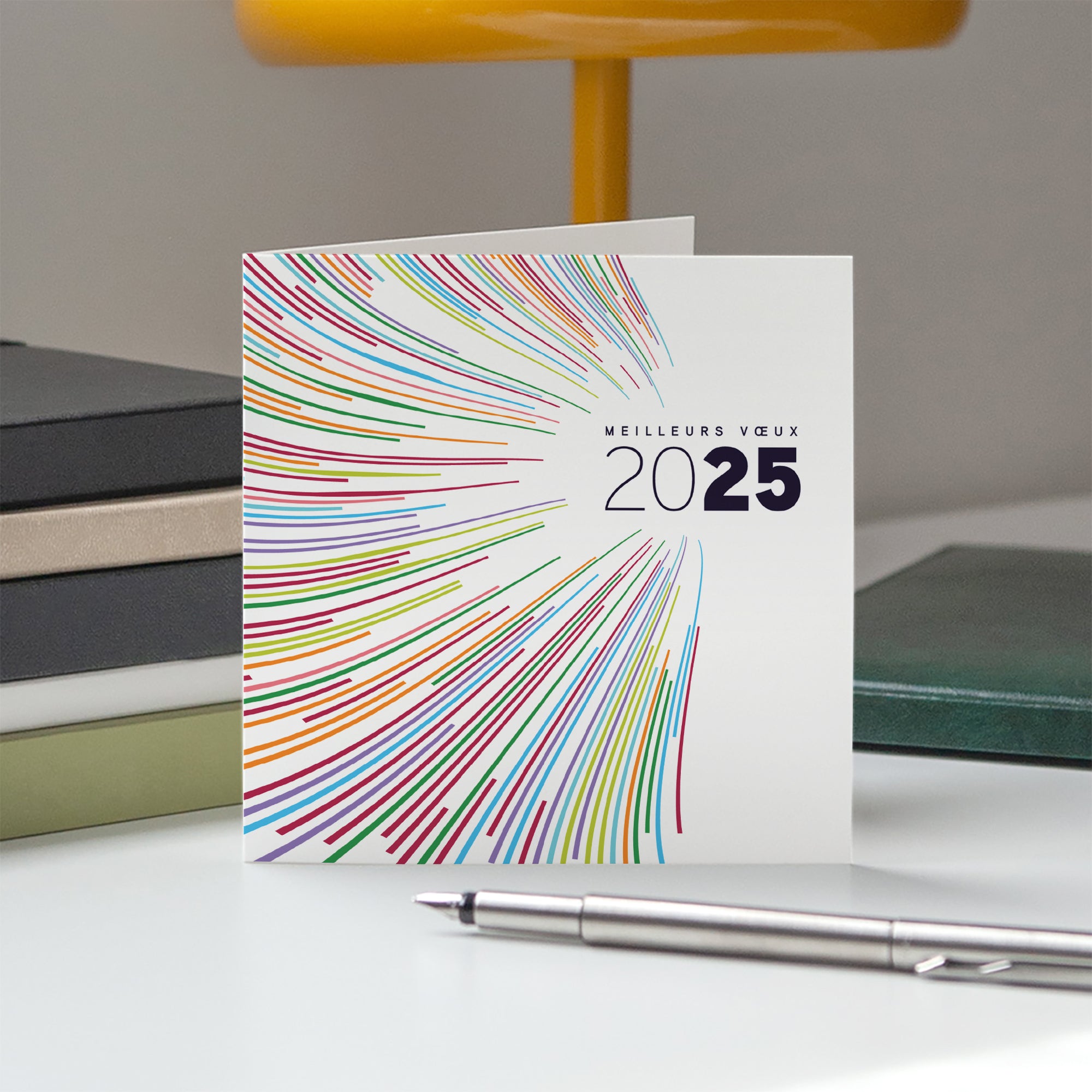 Faisceaux colorés | Vœux professionnels • Carte de voeux photo N° 5