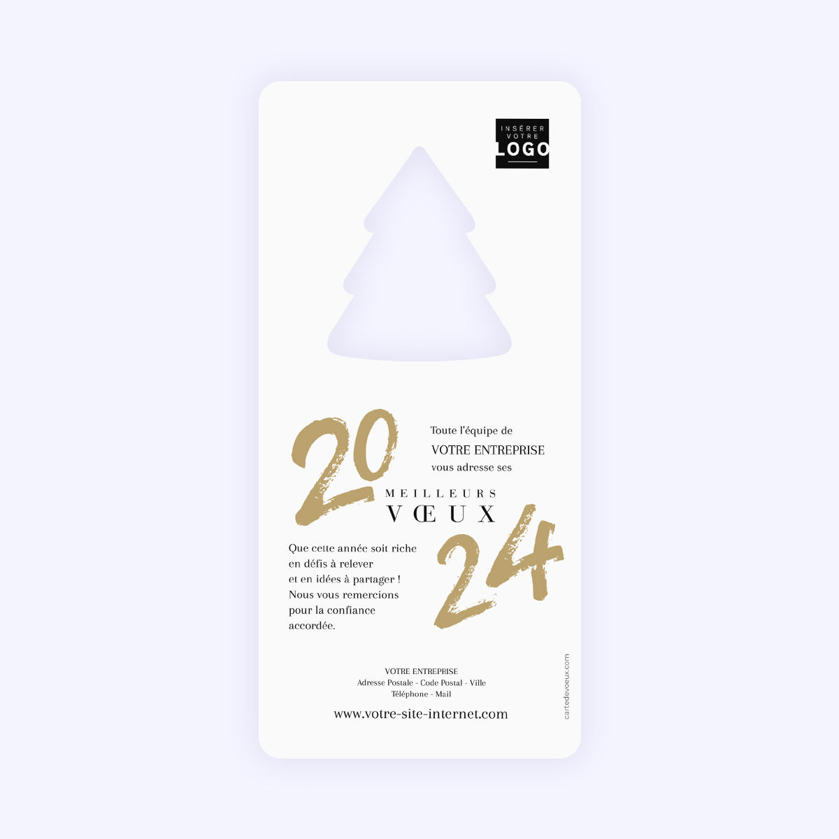 Season Wishes | Vœux professionnels • Vertical sapin
