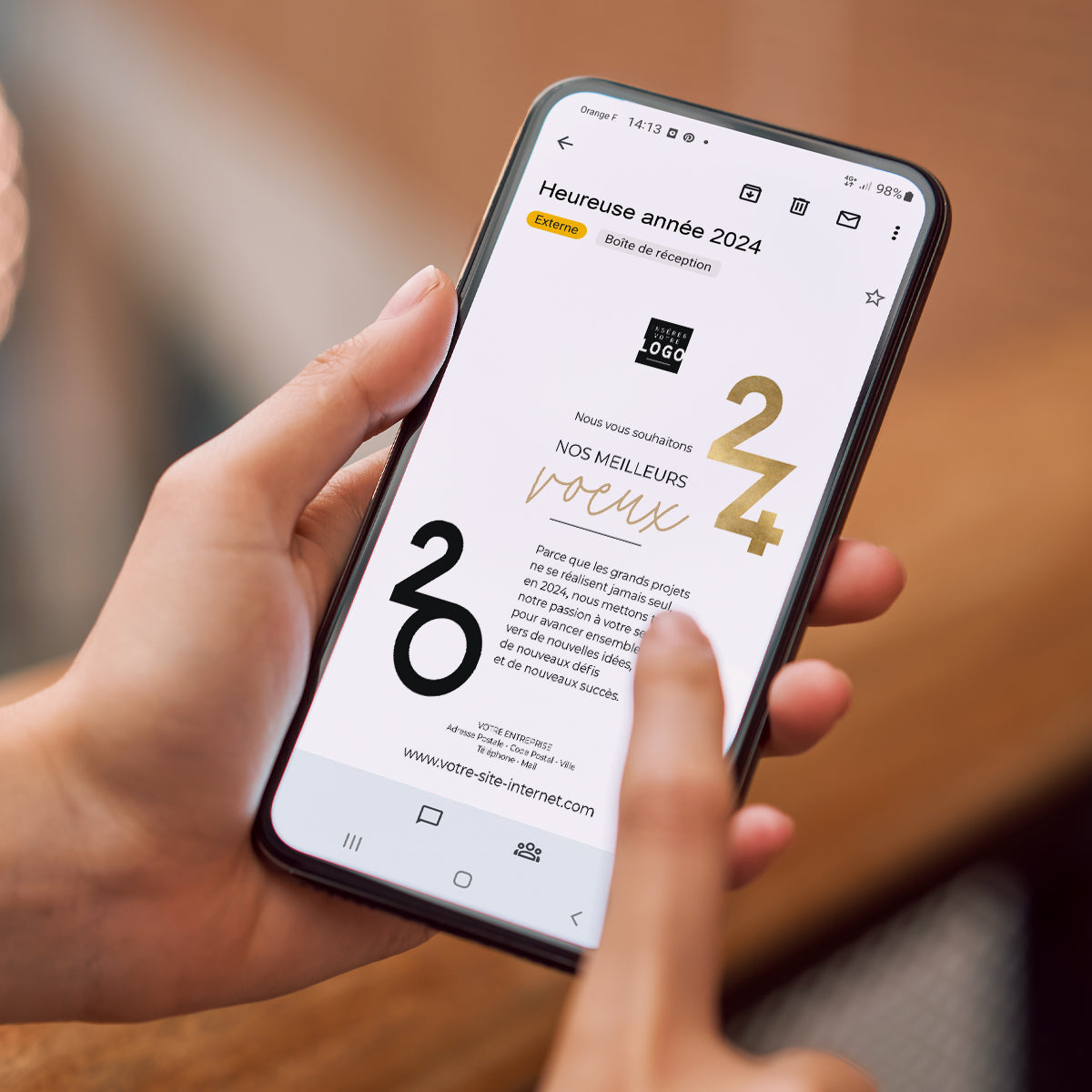 Entrelacés | Vœux professionnels • Carte virtuelle photo N° 2