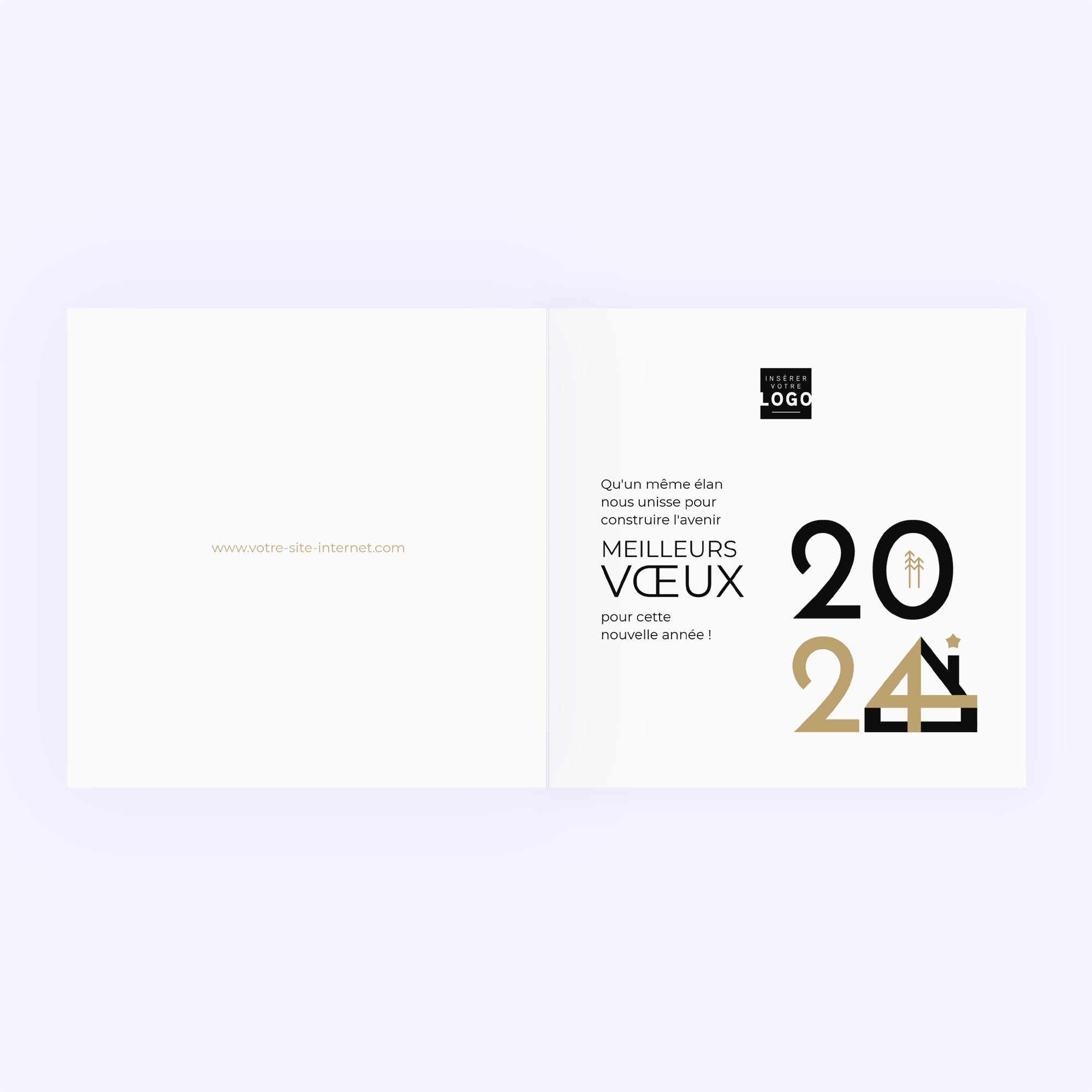 Entre les lignes | Vœux professionnels • Carte premium photo N° 2