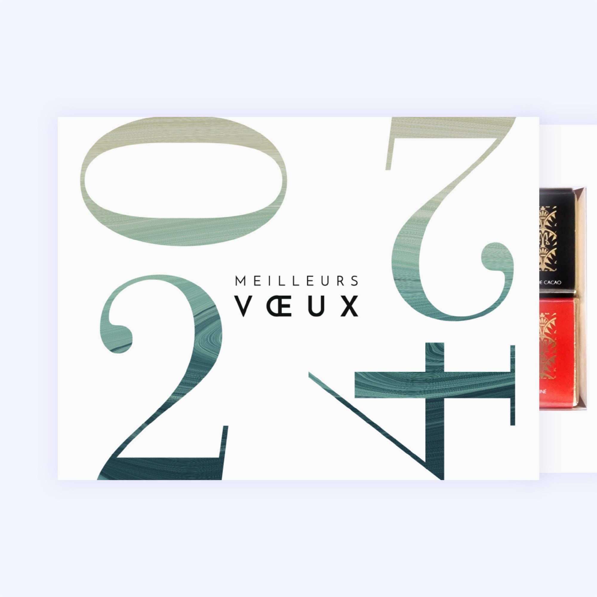 Nuances de Marbre | Vœux professionnels • Carte chocolats • Chocolats photo N° 1