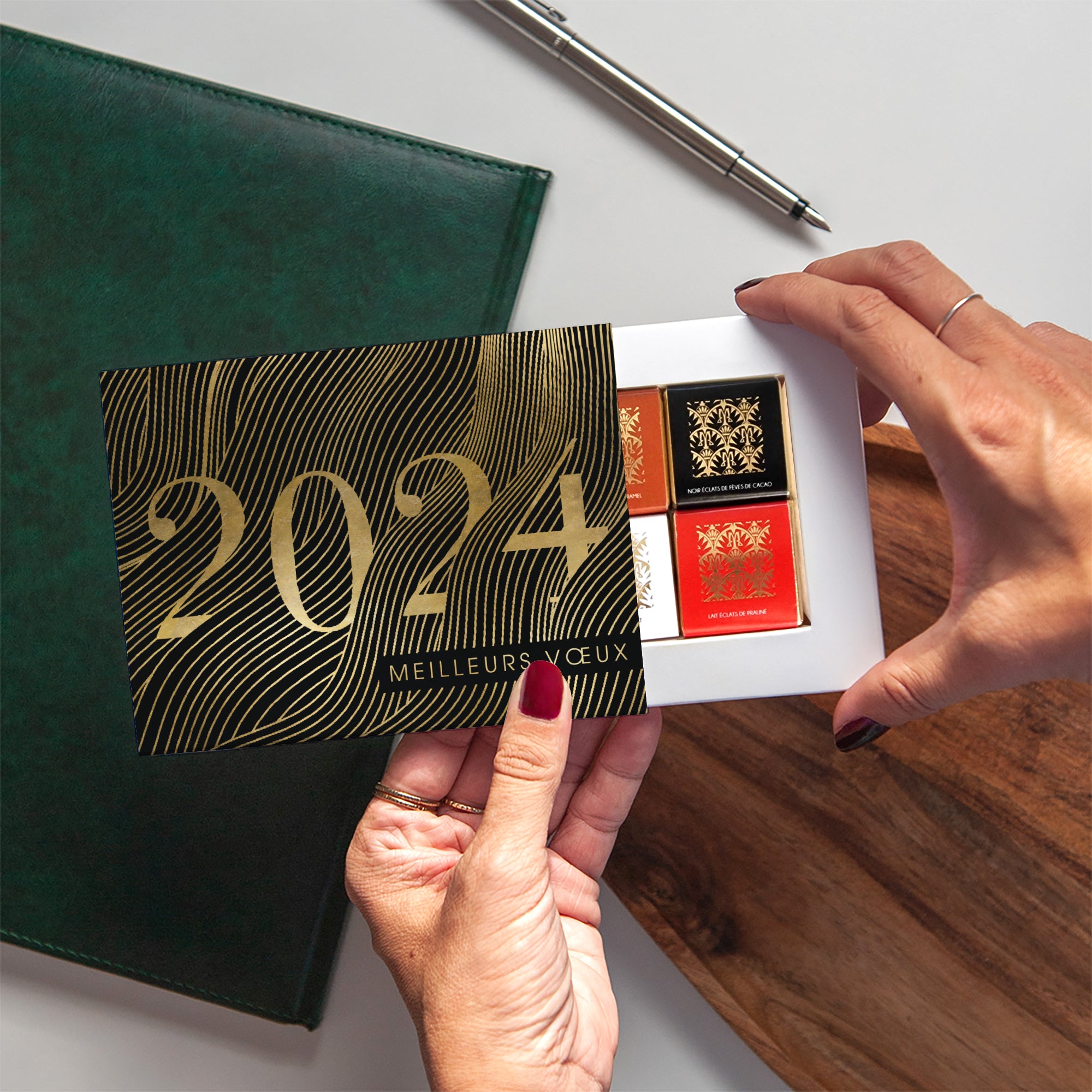 Fil d'Or | Vœux professionnels • Carte chocolats • Chocolats photo N° 2