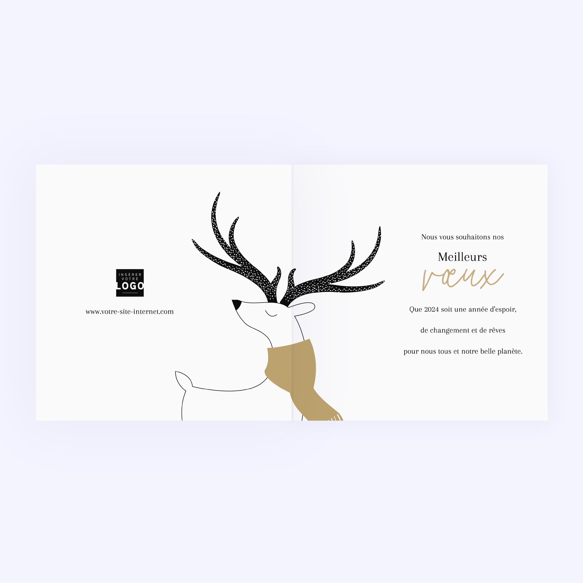 Forest Deer | Vœux professionnels • Carte premium photo N° 2